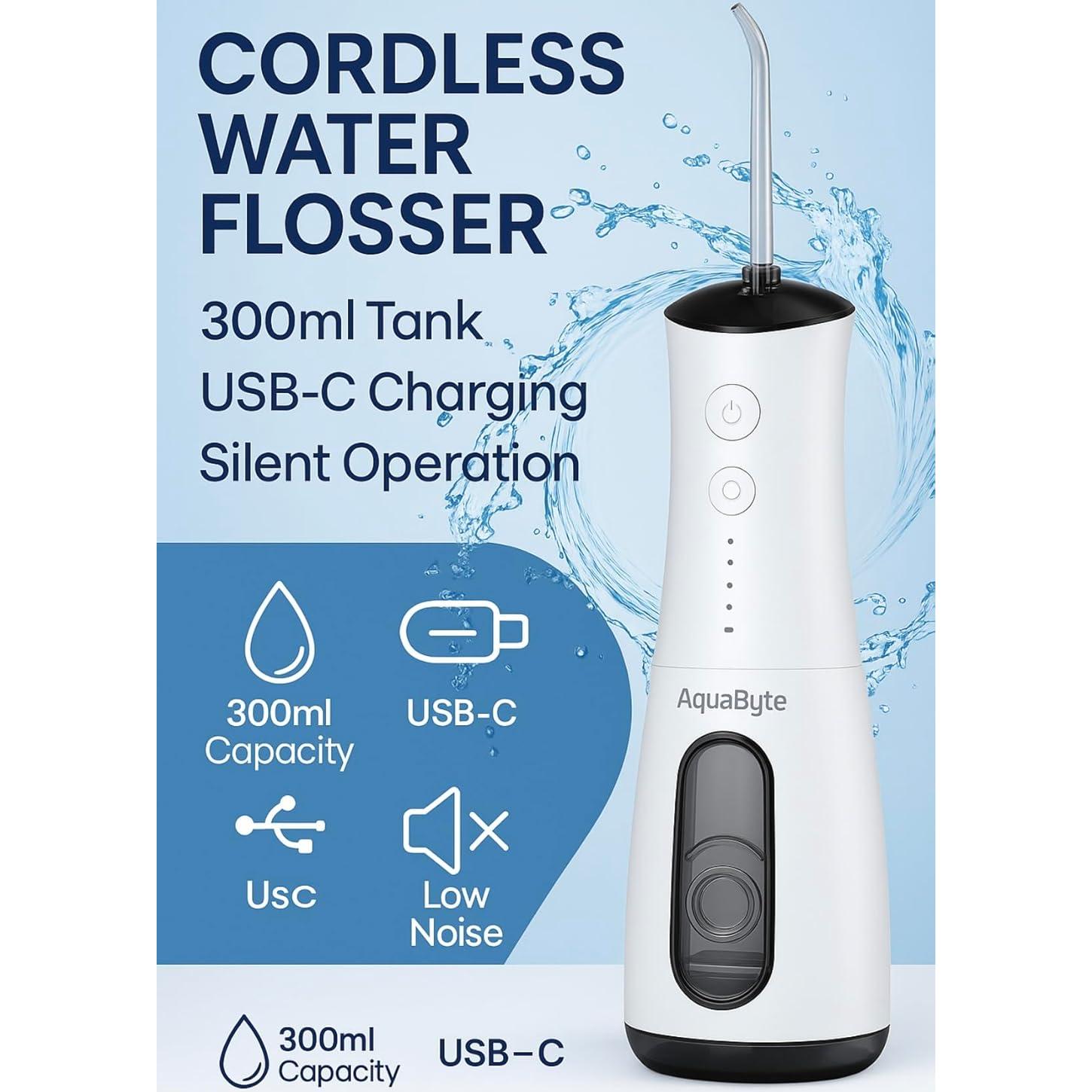 Irrigador Dental Inalámbrico Aquabyte SK-CYQ-D 5 Boquillas