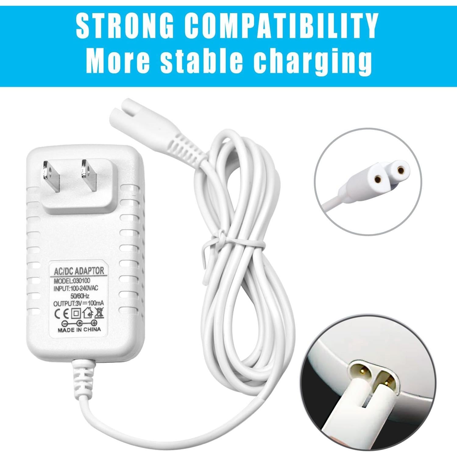 Cargador de Reemplazo Waterpik WP360 WP450 5FT Blanco