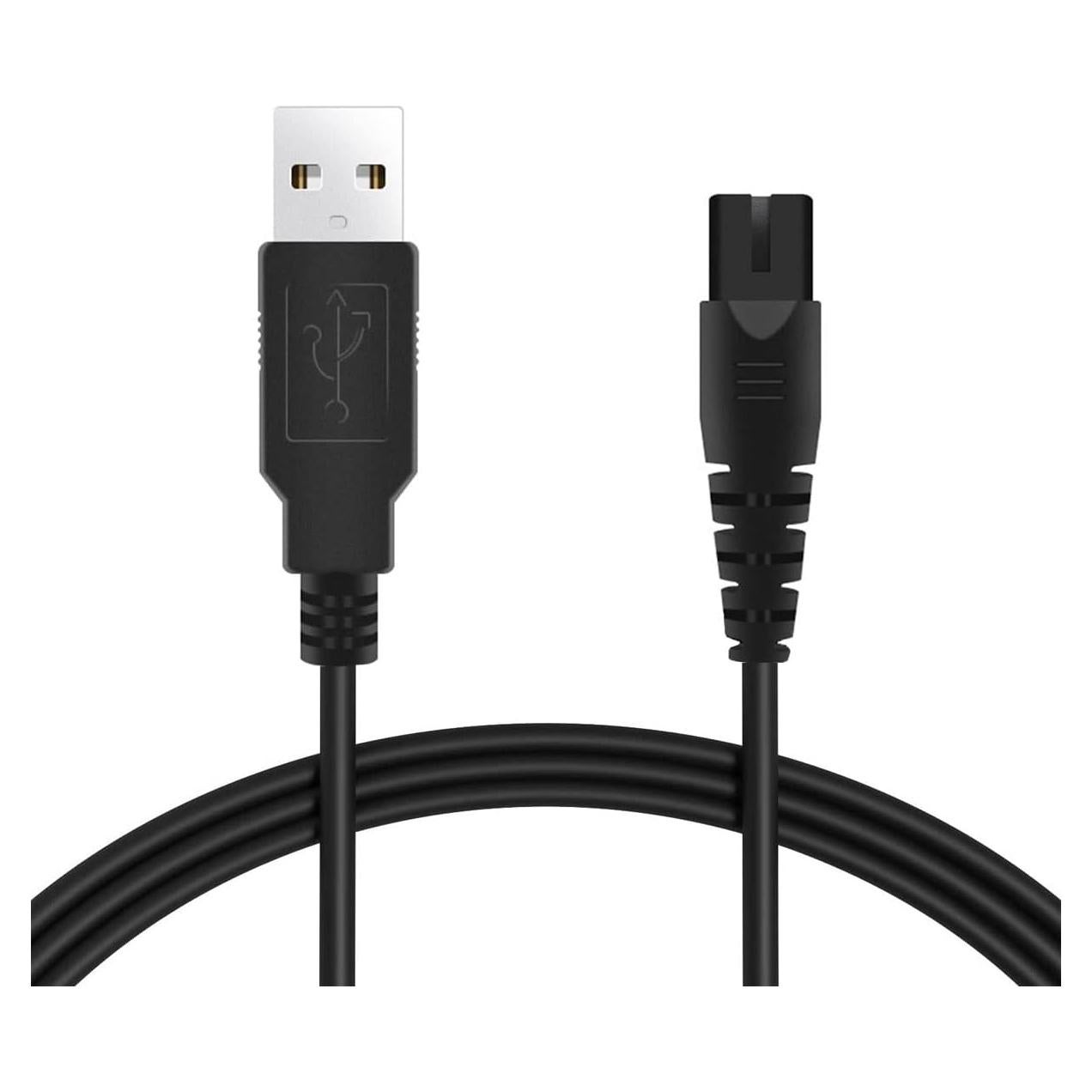 Cable de Carga USB para Irrigador Dental QEJADI Negro 1 Pcs