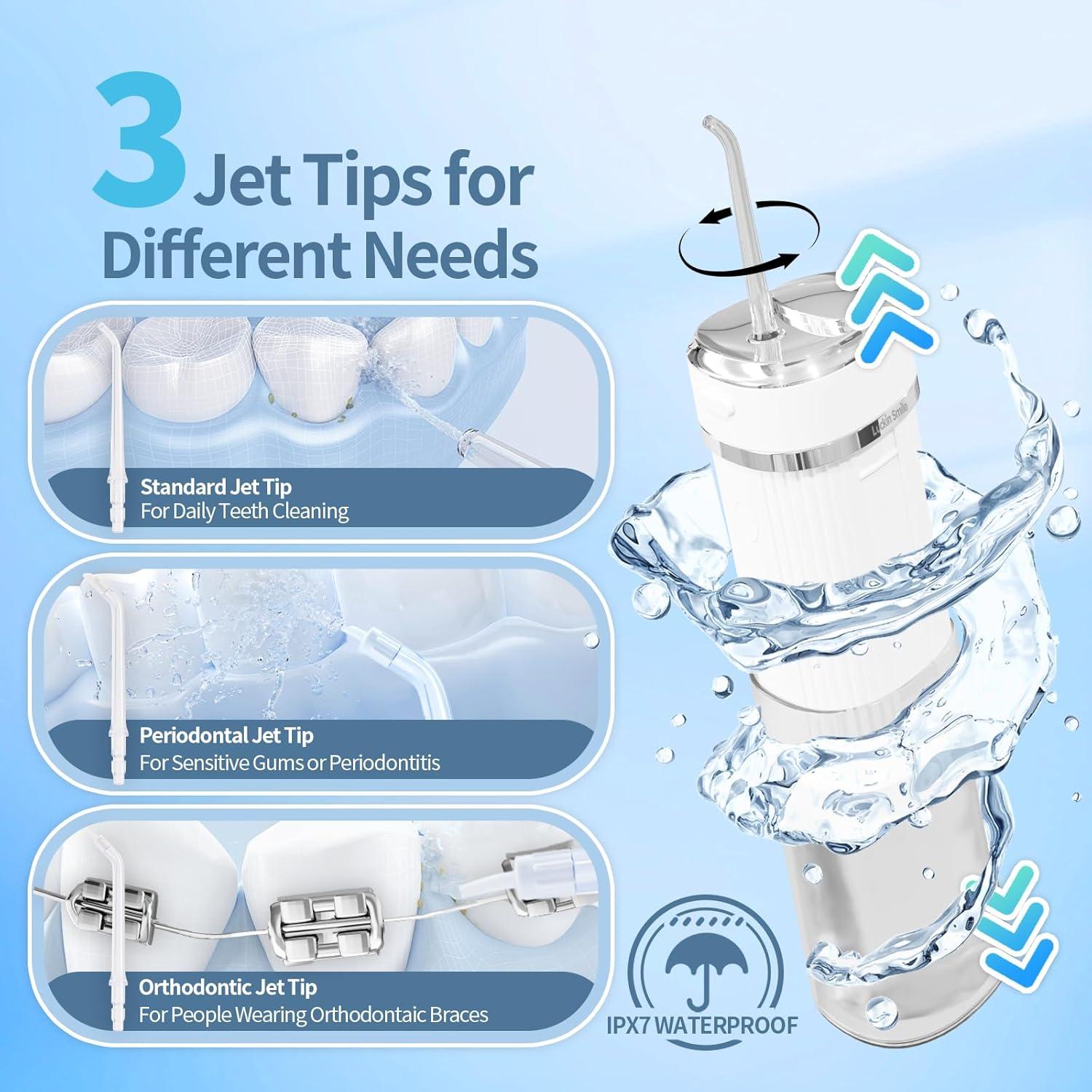 Hidrolimpiador Dental Luckin Smile Inalámbrico 250ml IPX7