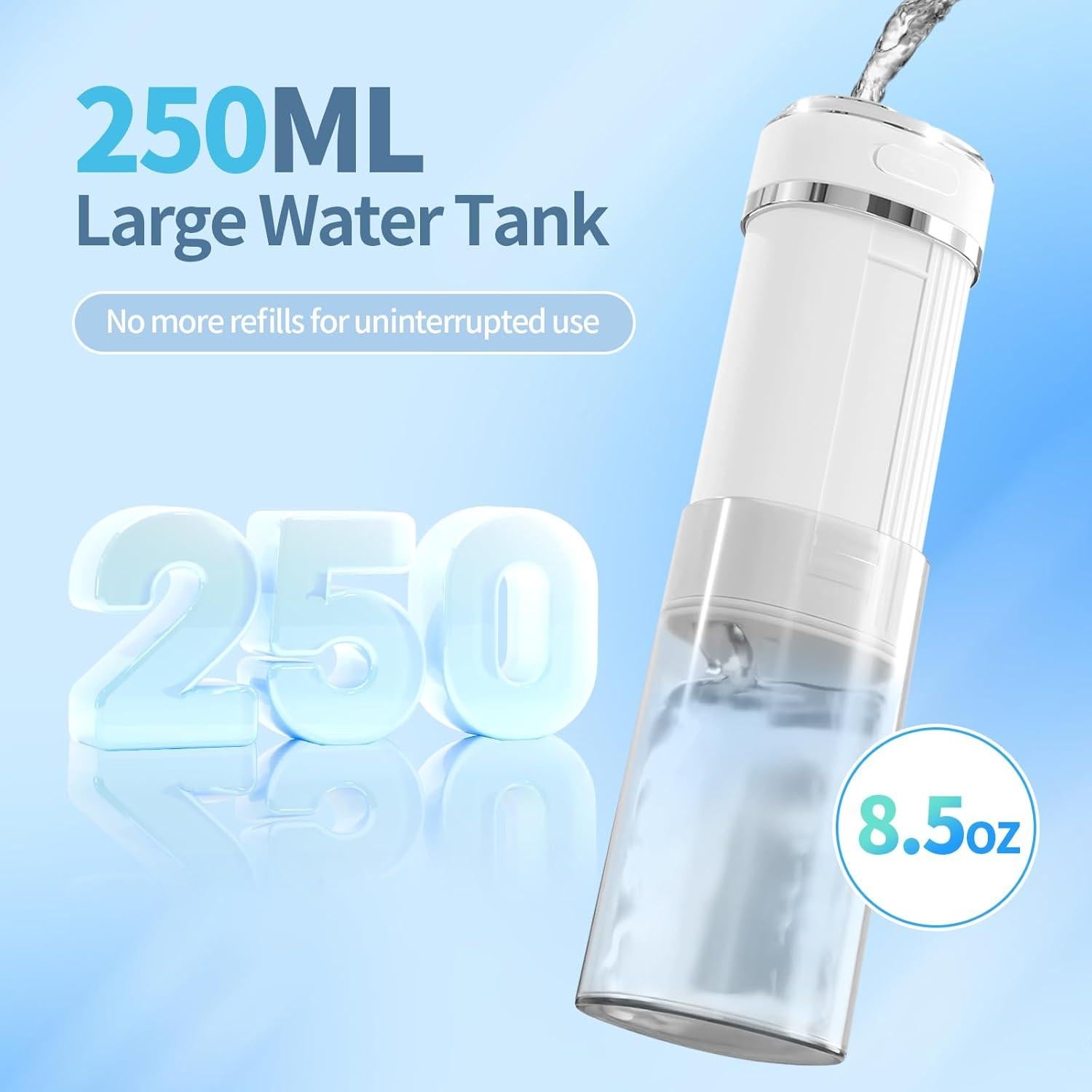 Hidrolimpiador Dental Luckin Smile Inalámbrico 250ml IPX7