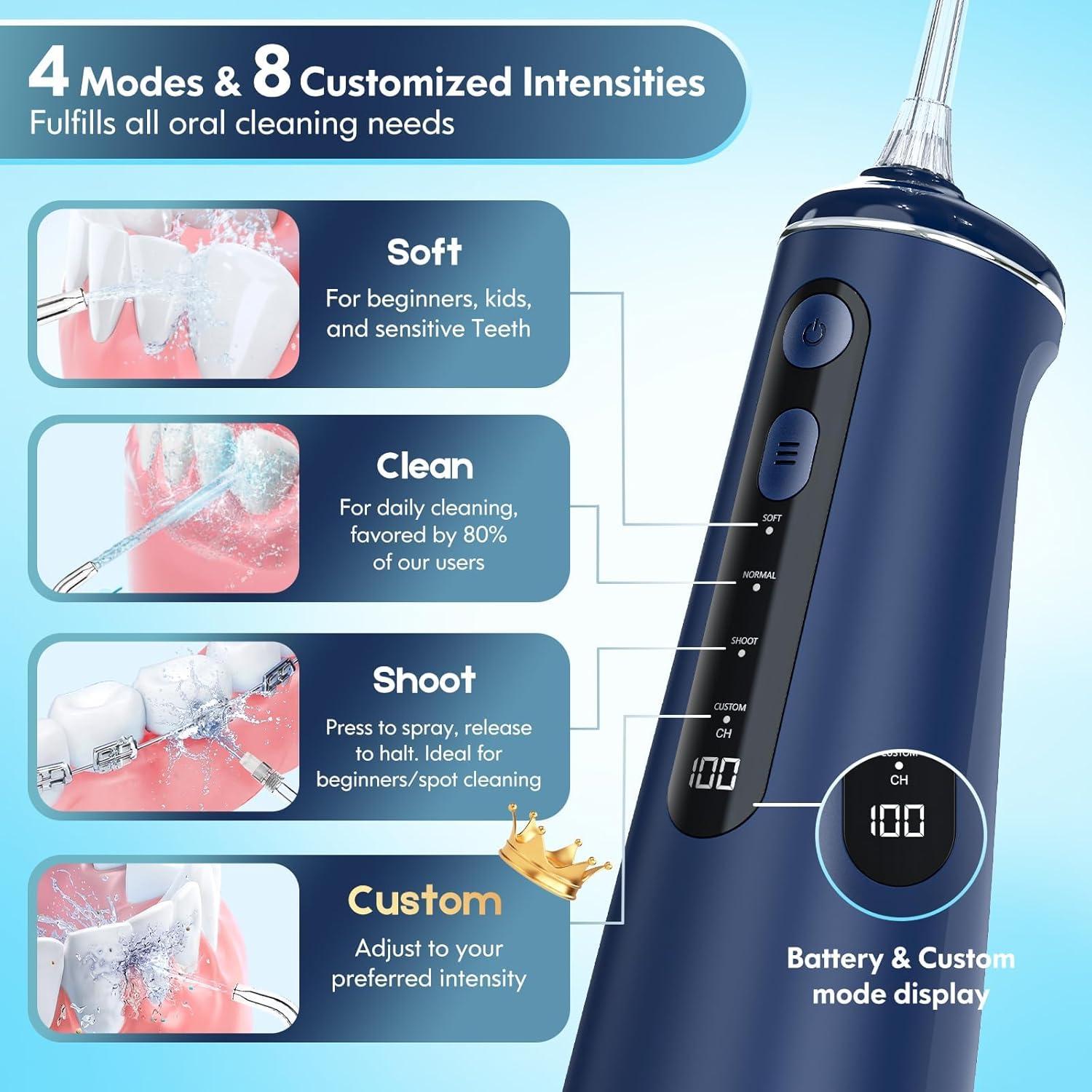 Hilo Dental a Presión Dada-Tech Inalámbrico 300ml 8 Modos