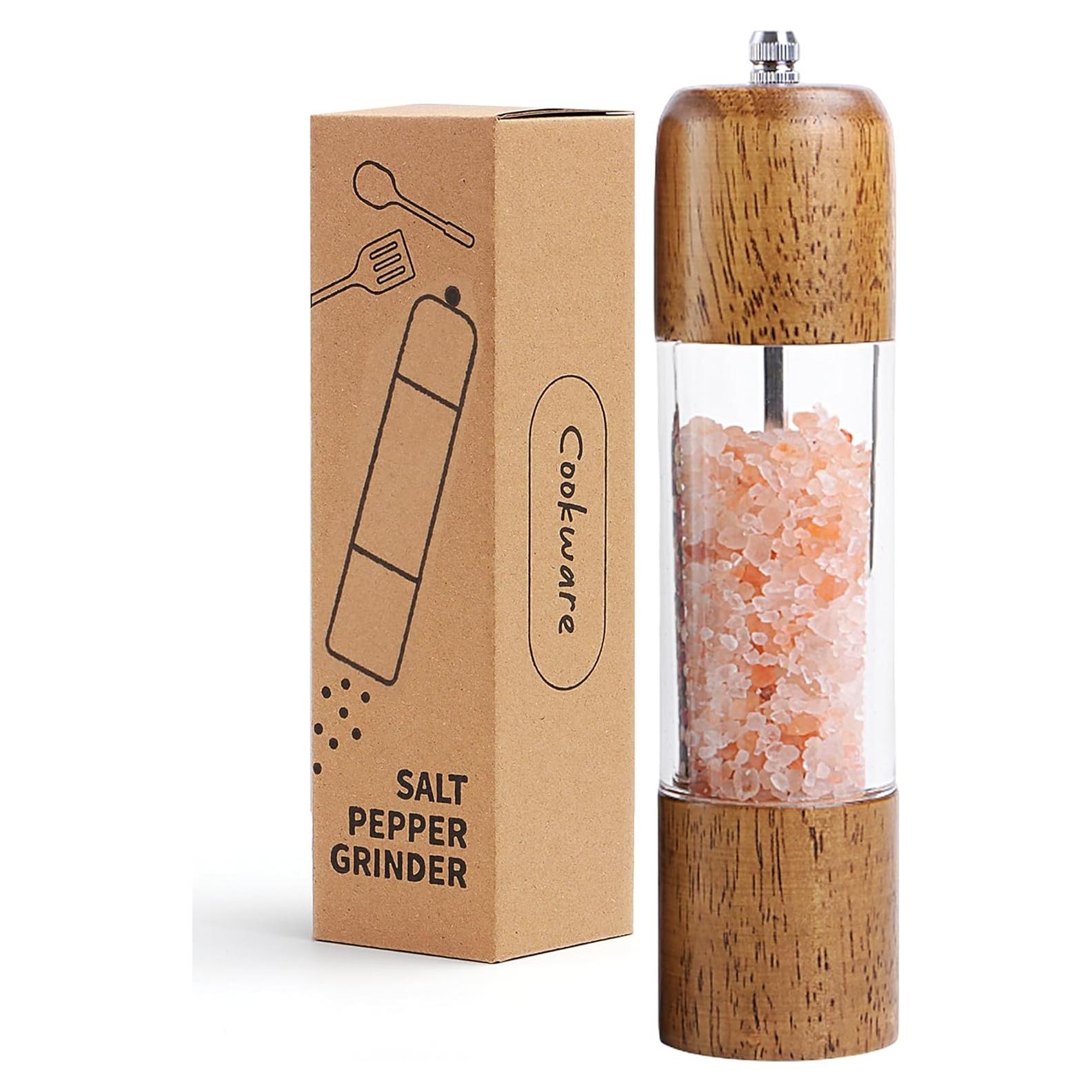 Molino de Sal y Pimienta M JINGMEI 20 cm Madera de Roble