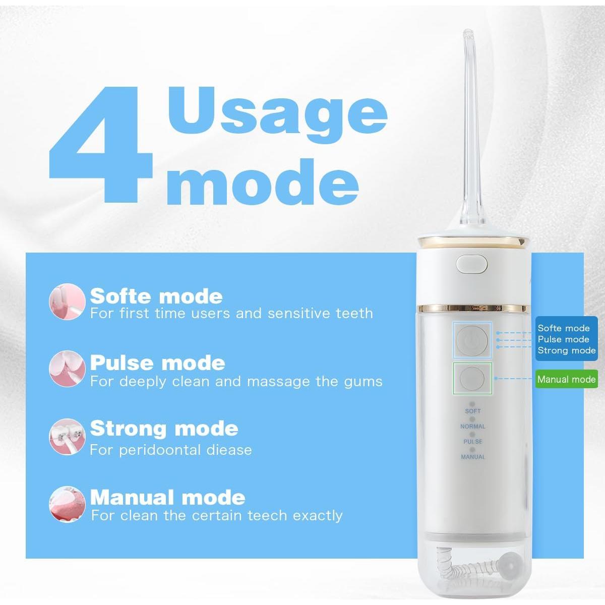 Irrigador Oral Portátil Hidaint Mini 360° IPX7 Blanco