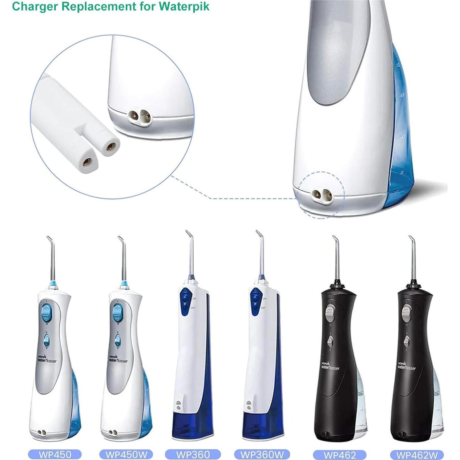 Cargador Adaptador Waterpik WP360 WP450 WP462 Blanco 5 Pies