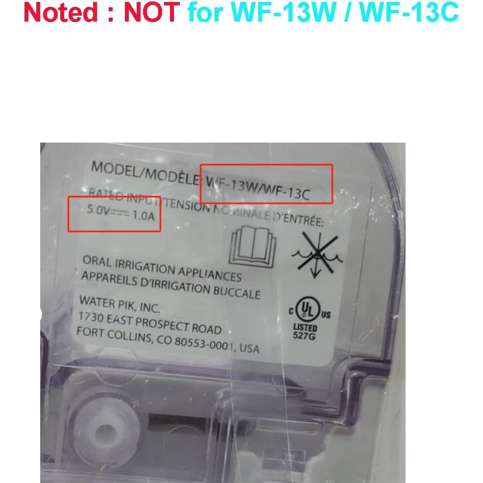Cargador Adaptador Waterpik WP360 WP450 WP462 Blanco 5 Pies