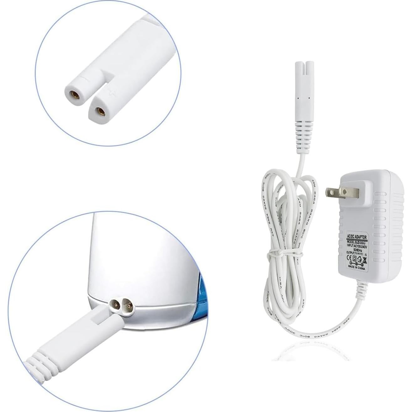 Cargador Adaptador Waterpik WP360 WP450 WP462 Blanco 5 Pies