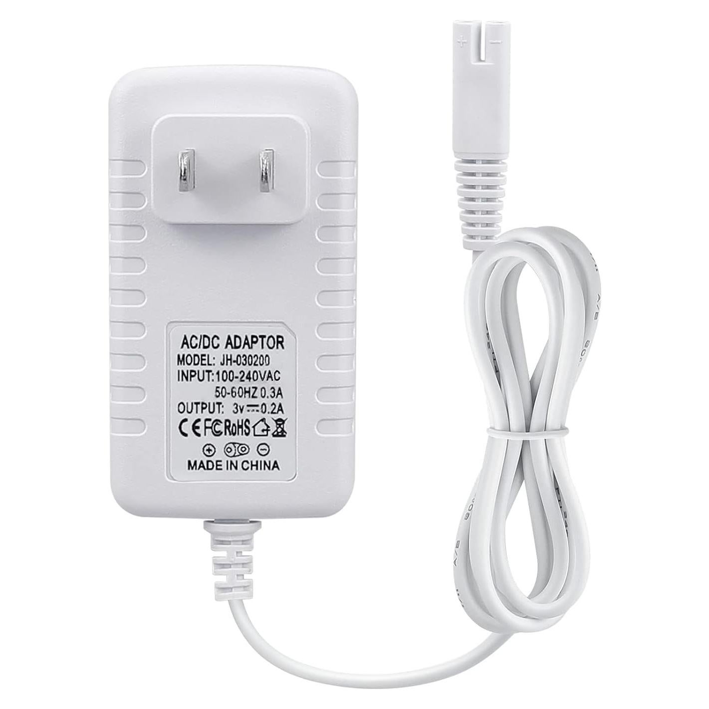 Cargador Reemplazo Waterpik WP360 WP462 WP450 1.5m Blanco