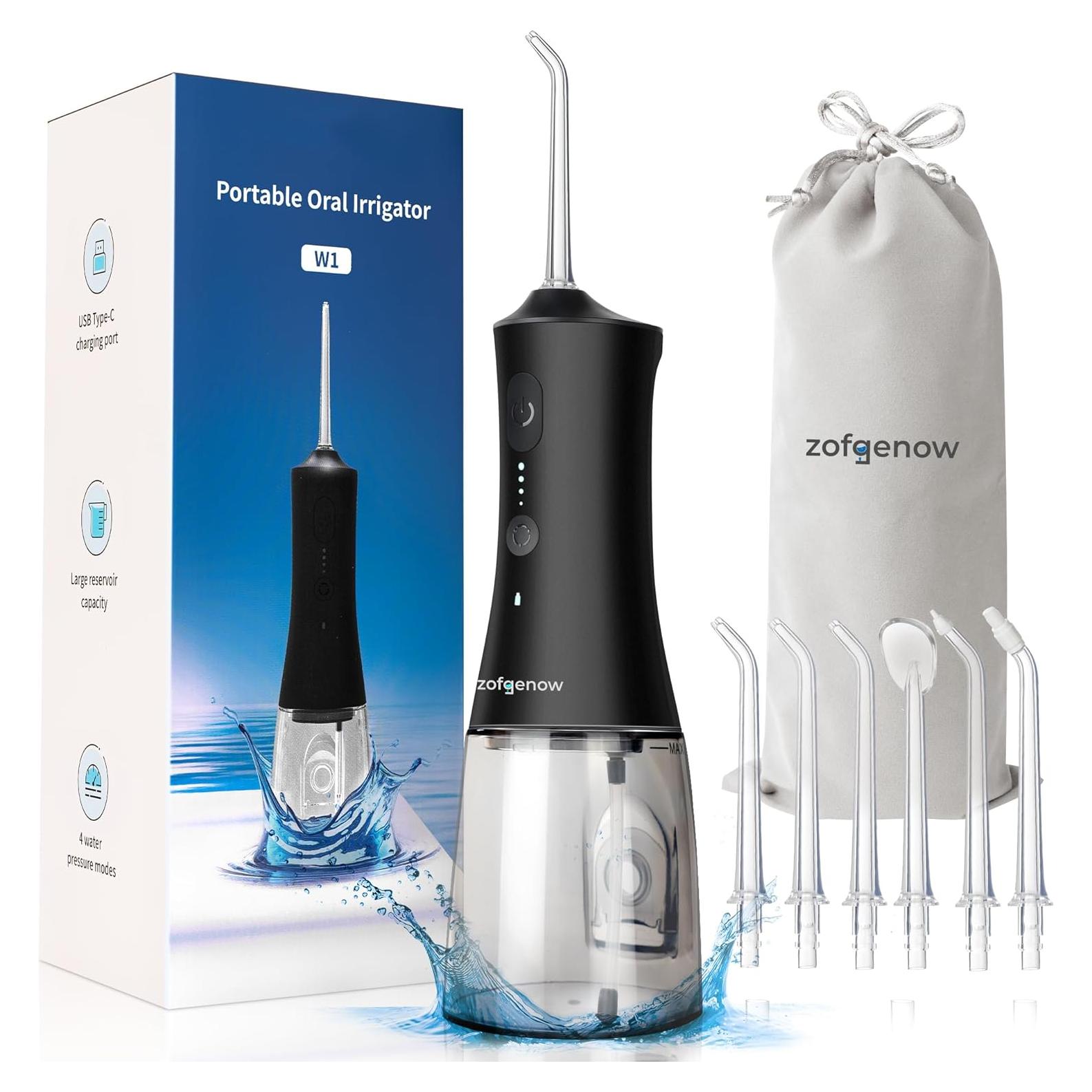 Irrigador Oral Inalámbrico ZOFGENOW 300ml 4 Modos Negro