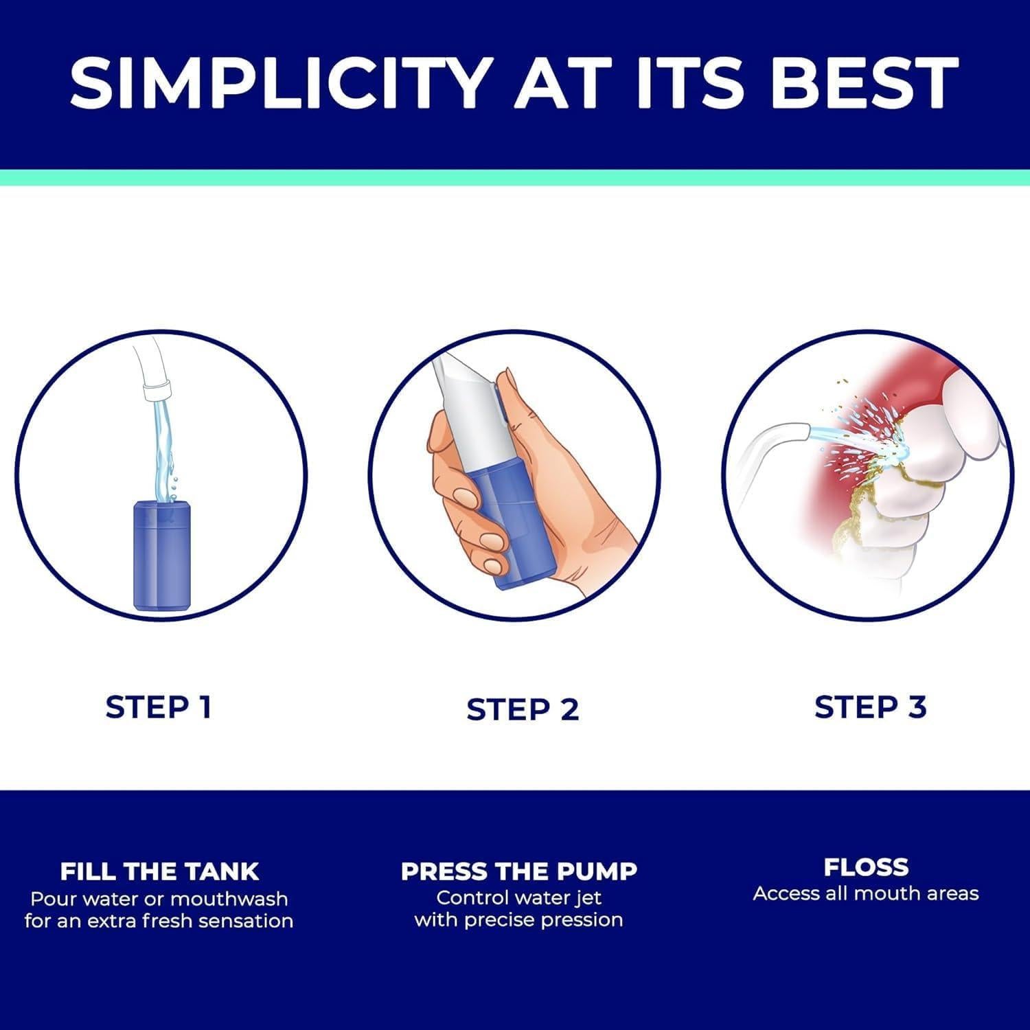 Irrigador Dental Manual ORAVIX para Dientes y Amígdalas