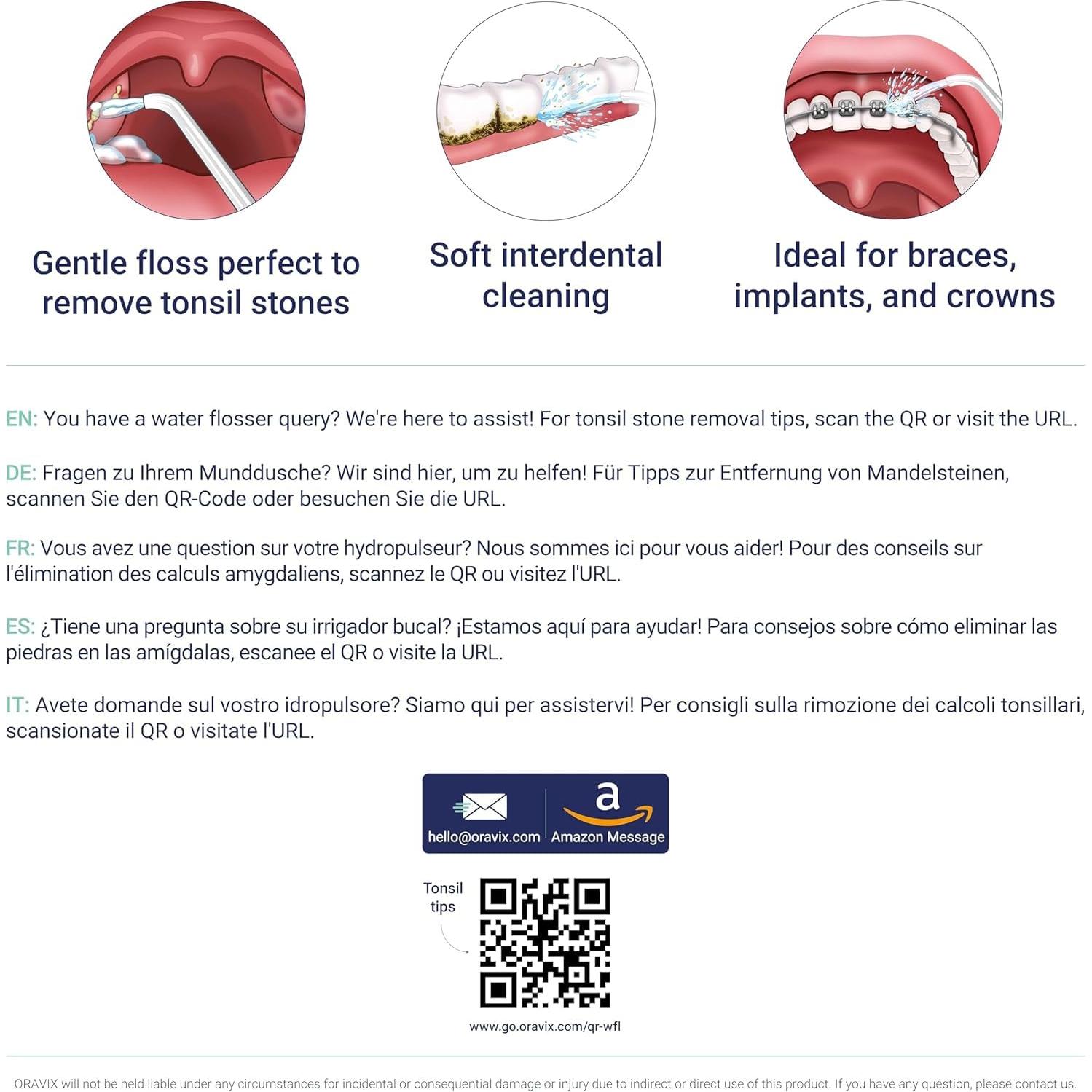 Irrigador Dental Manual ORAVIX para Dientes y Amígdalas