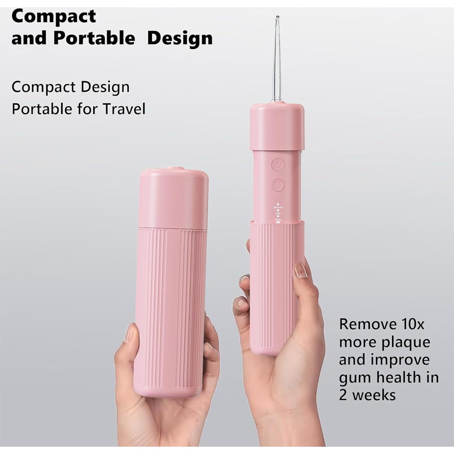 Irrigador Oral Portátil HUACO CARE H400 Rosa 3 Modos IPX7