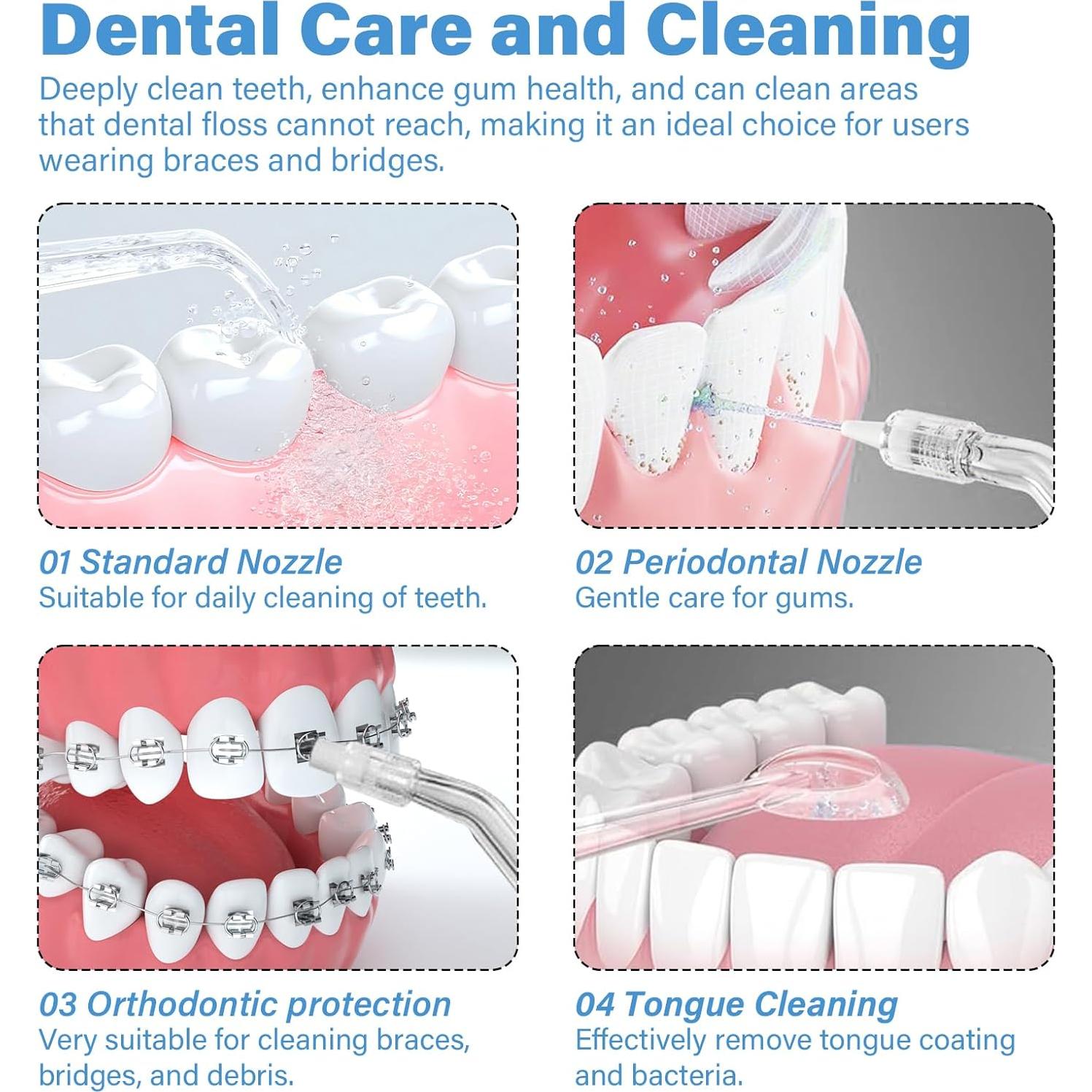 Irrigador Oral Portátil WAAYAA Mini Inalámbrico Recargable IPX7