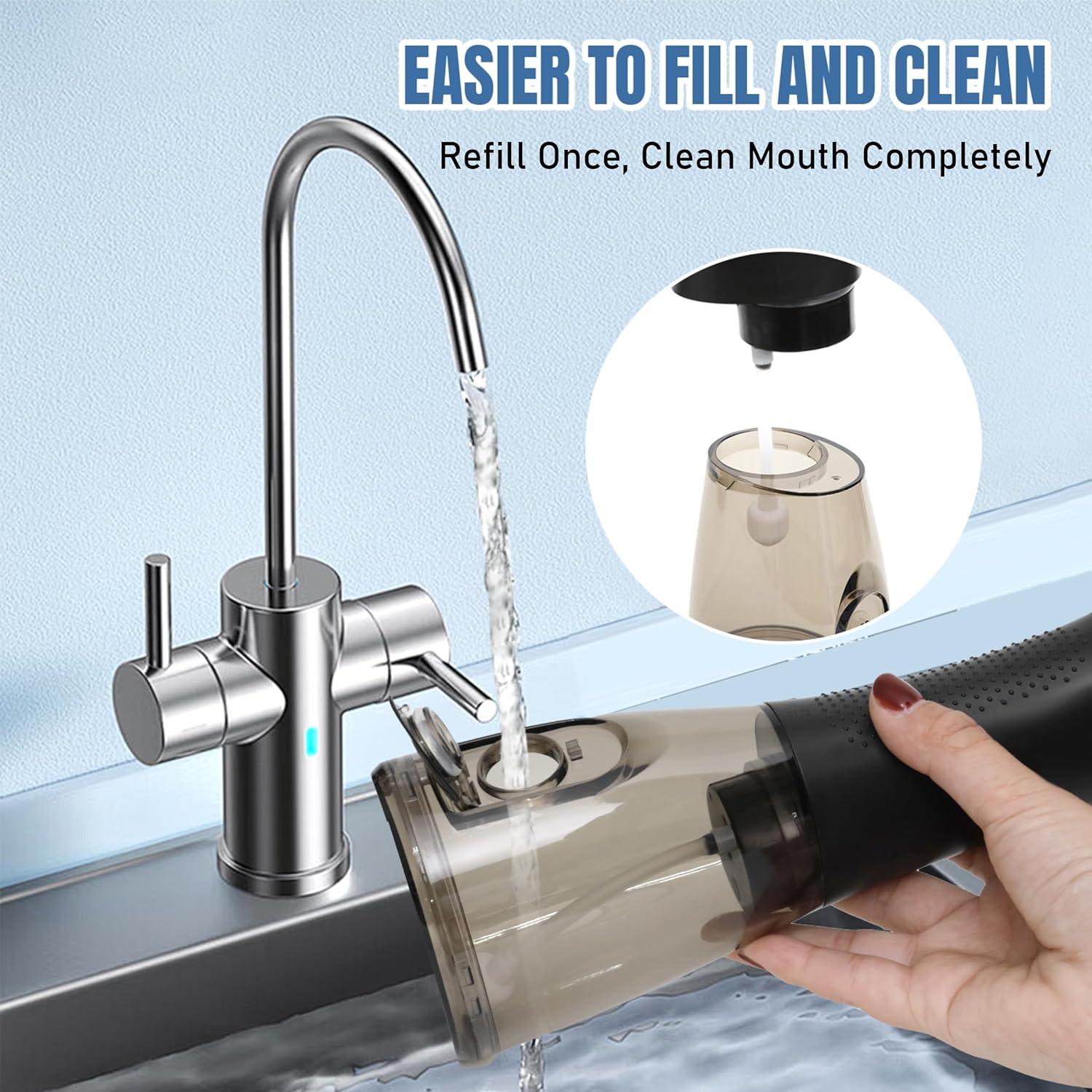 Irrigador Dental Portátil FlashNova - Recargable IPX7, 5 Modos