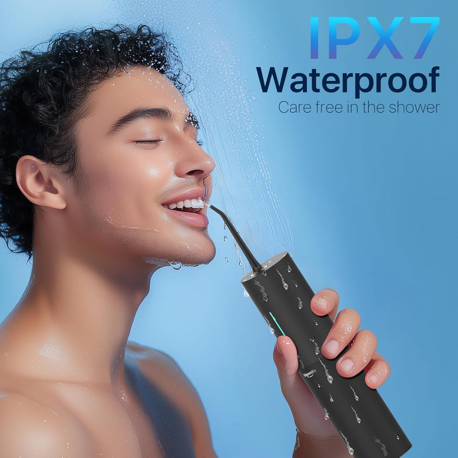 Irrigador Dental Portátil Bigsmile Negro 200ml IPX7 Sin Cable