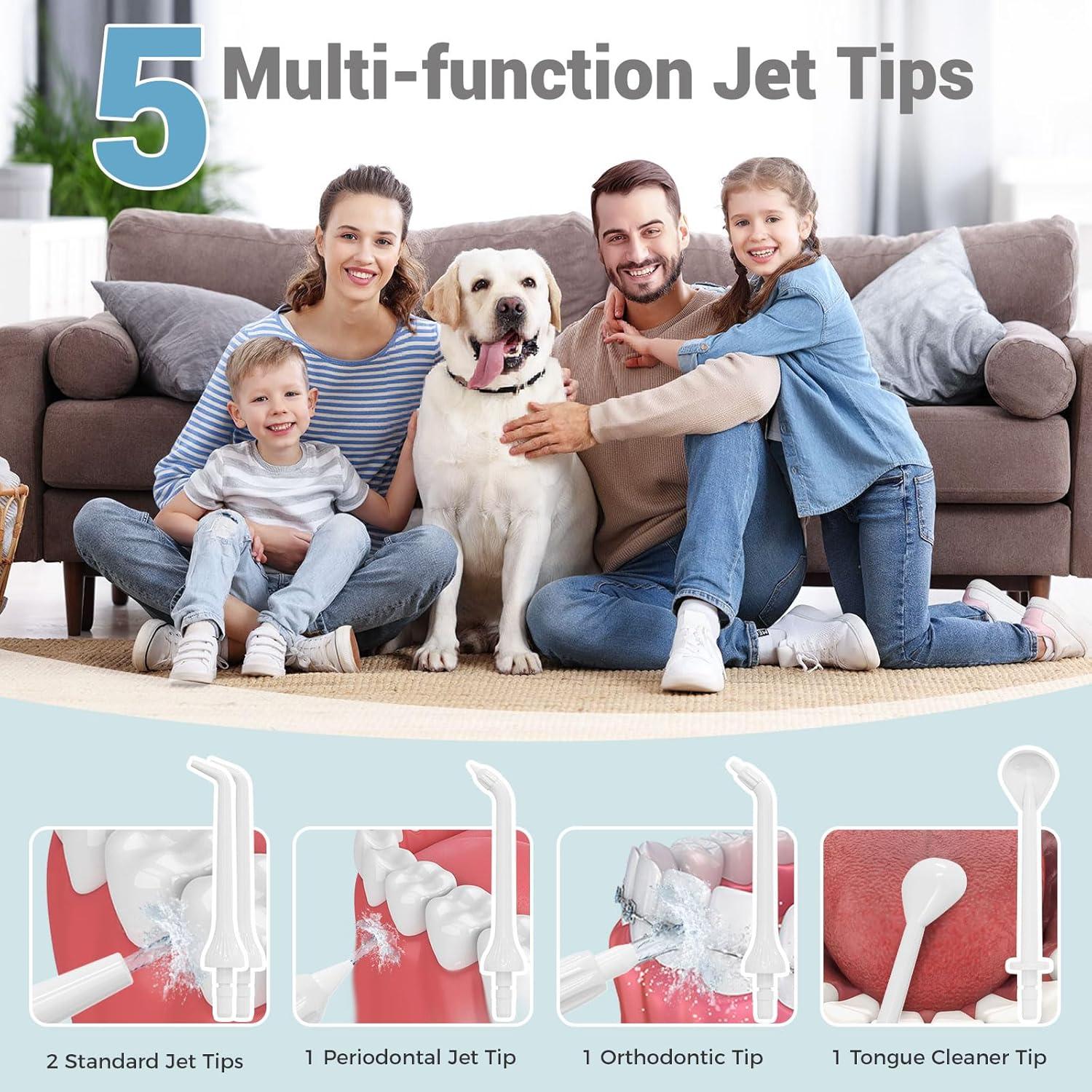 Irrigador Dental Inalámbrico Goldant AOW03 350ML 5 Modos Blanco