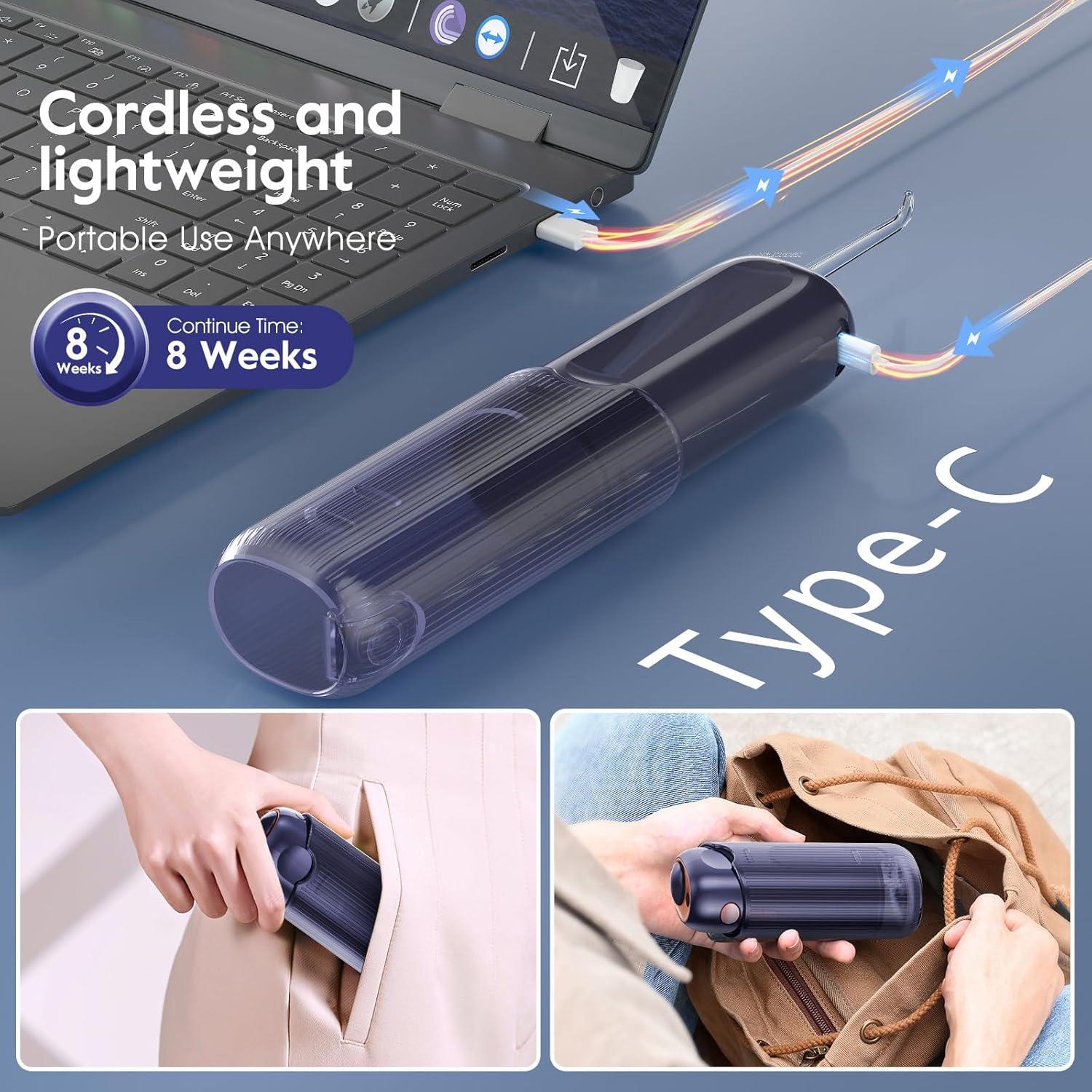 Hilo Dental de Agua Portátil Froomer Mini 350ml 150ml 3 Modos