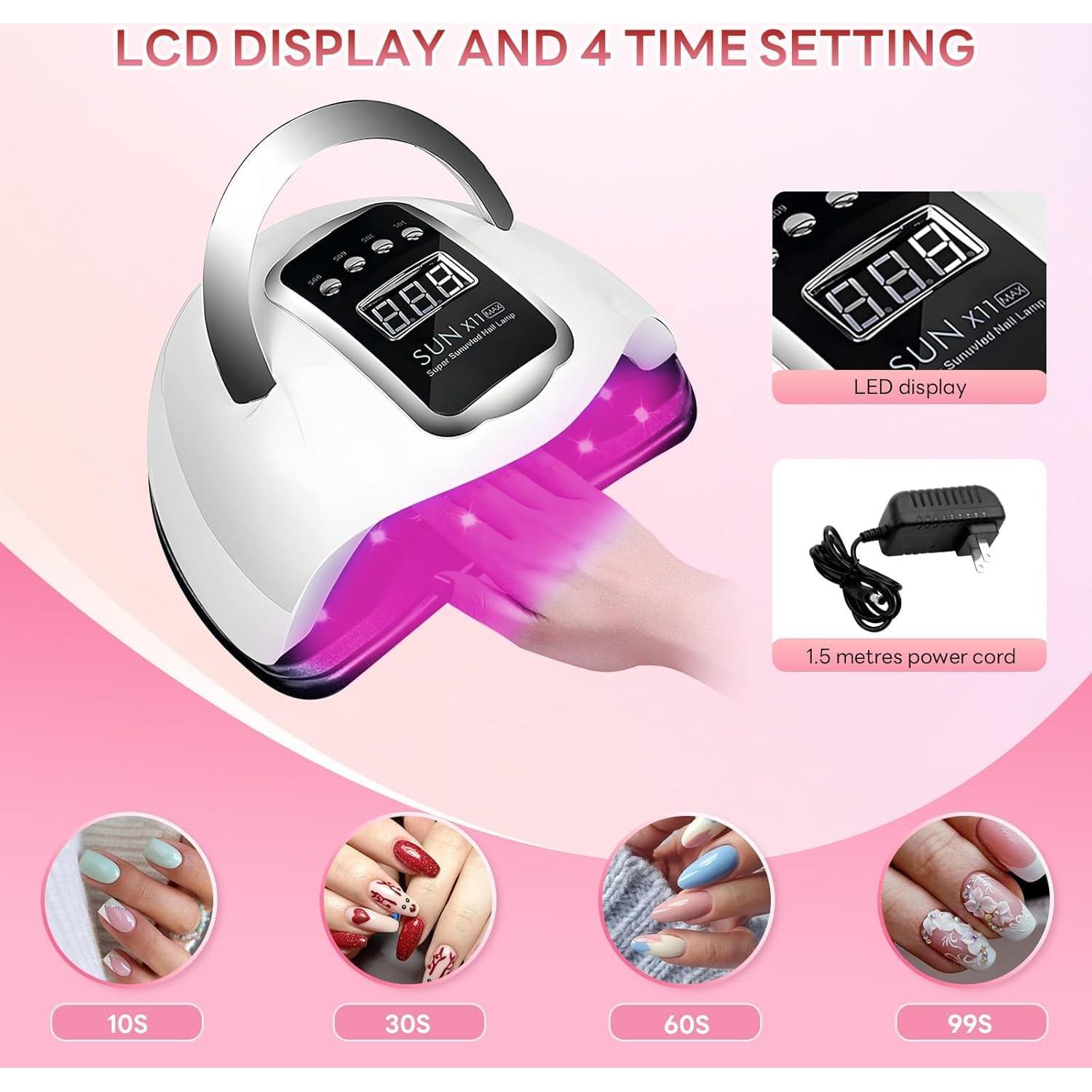 Secador de Uñas UV LED 280W BEENLE con 66 Perlas y Sensor