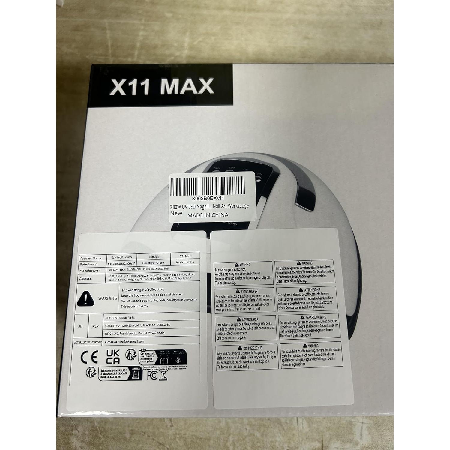 Secador de Uñas UV LED 280W BEENLE con 66 Perlas y Sensor