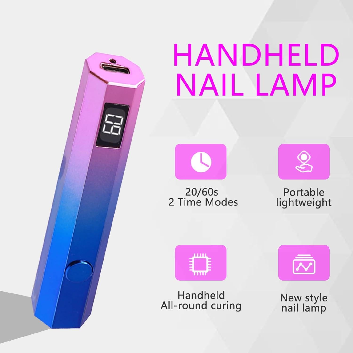 Lámpara UV Portátil Kylara para Uñas de Gel 180mAh