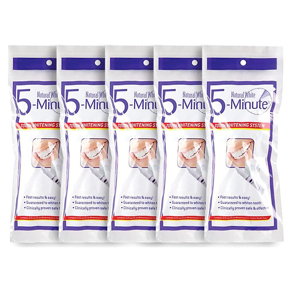 Kits de Blanqueamiento Dental Natural Blanco 5 Minutos - 5 Pzas