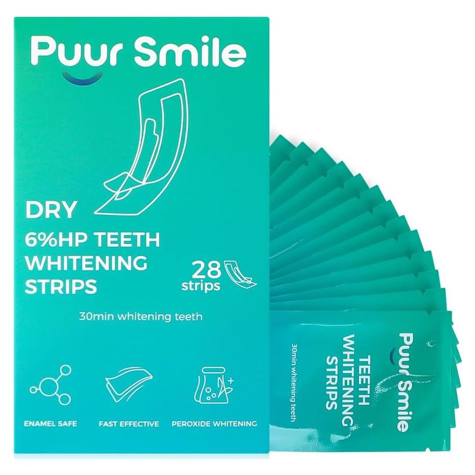 Tiras Blanqueadoras de Dientes PUUR SMILE - Kit 14 Tratamientos