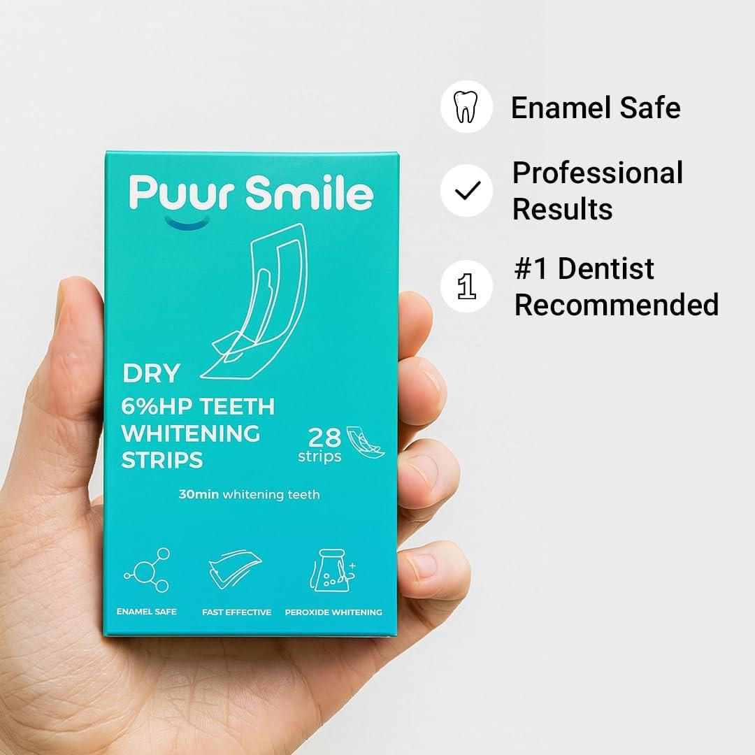 Tiras Blanqueadoras de Dientes PUUR SMILE - Kit 14 Tratamientos