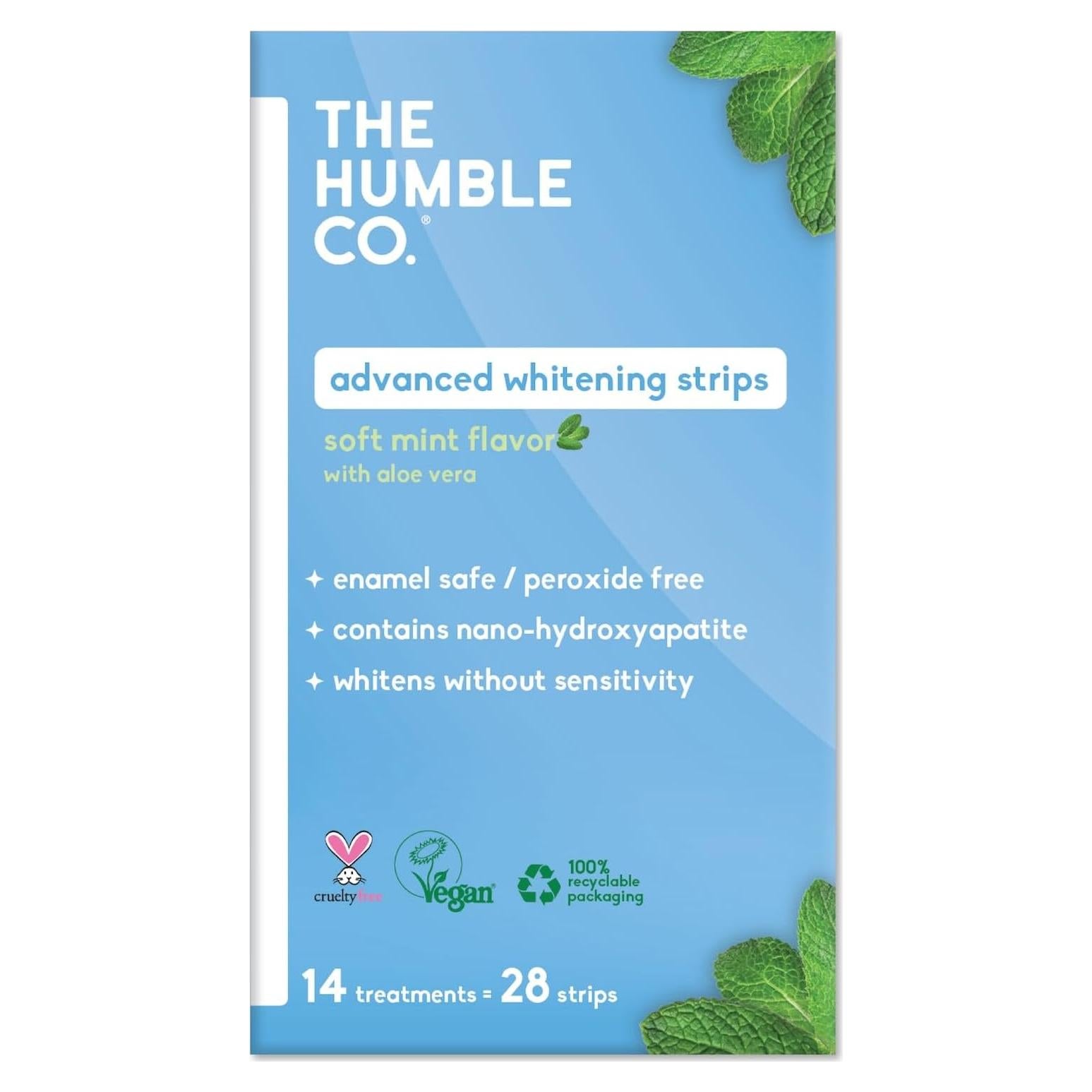 Tiras Blanqueadoras Avanzadas The Humble Co. para Dientes Sensibles - 14 Tratamientos