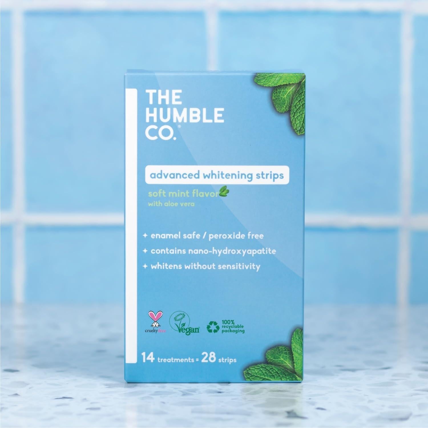 Tiras Blanqueadoras Avanzadas The Humble Co. para Dientes Sensibles - 14 Tratamientos