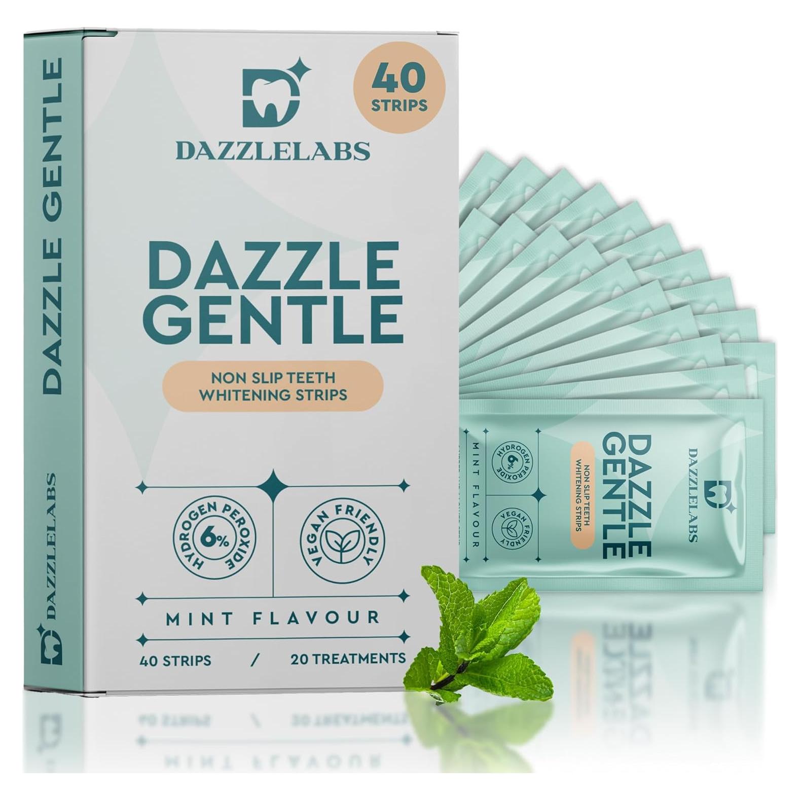 Tiras Blanqueadoras DazzleLabs 20 Unidades 6% Peróxido Menta