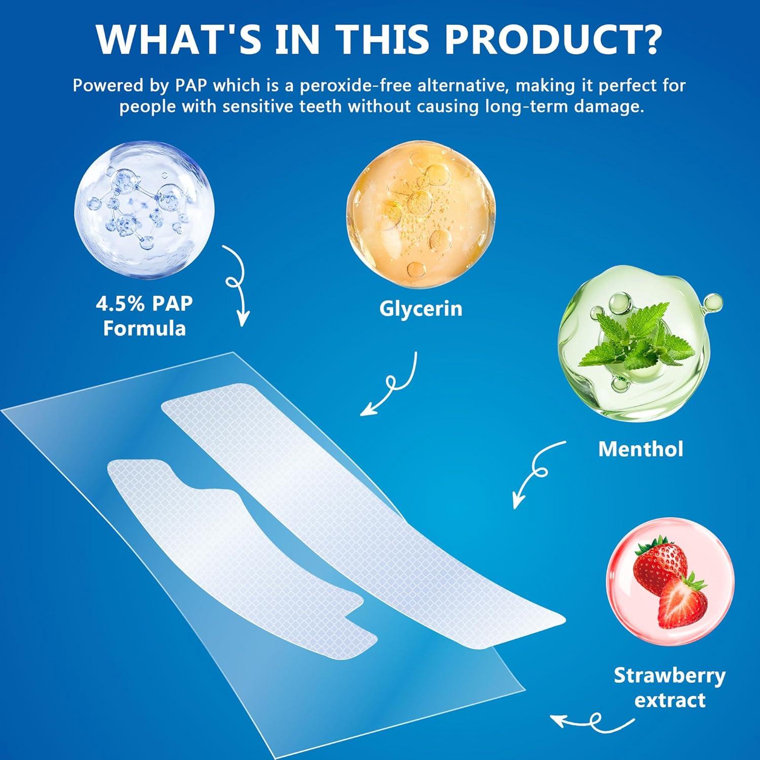 Tiras Blanqueadoras de Dientes Spearlcable - 28 Tiras, Sin Peróxido