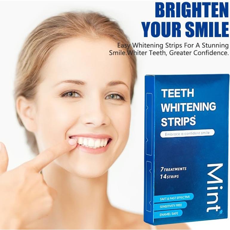 Tiras Blanqueadoras de Dientes OHOO - 14 Tiras Menta