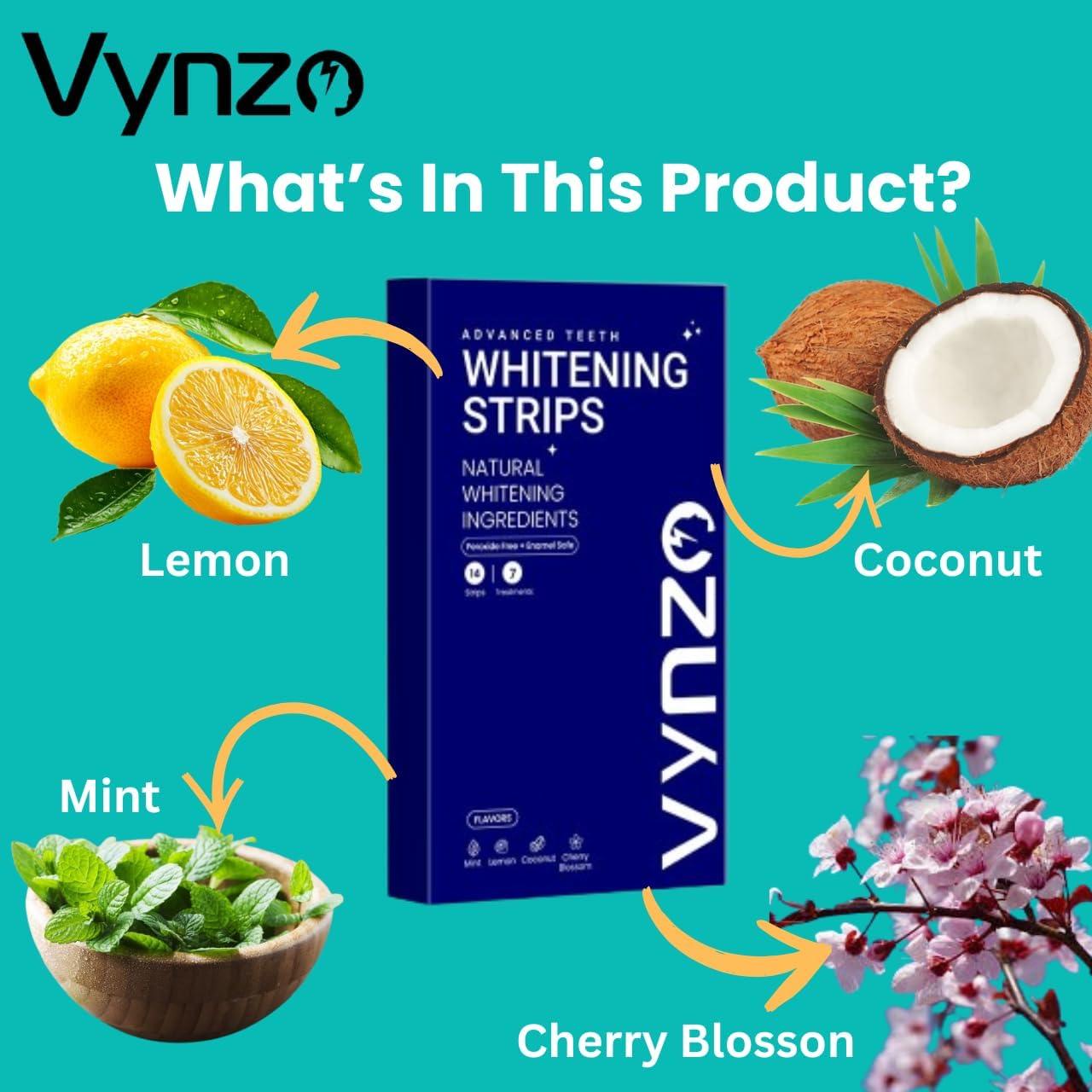 Tiras Blanqueadoras VYNZO para Dientes Sensibles - 7 Tratamientos