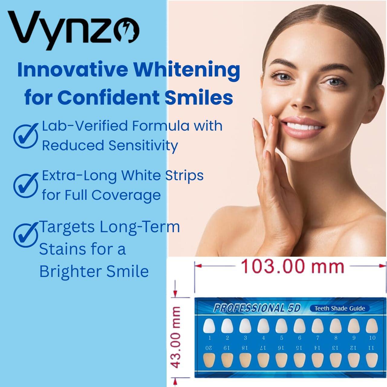 Tiras Blanqueadoras VYNZO para Dientes Sensibles - 7 Tratamientos