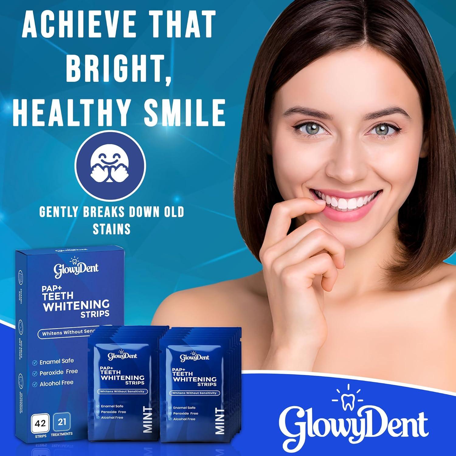 Tiras Blanqueadoras Glowydent - 21 Tratamientos, Libre de Peróxido