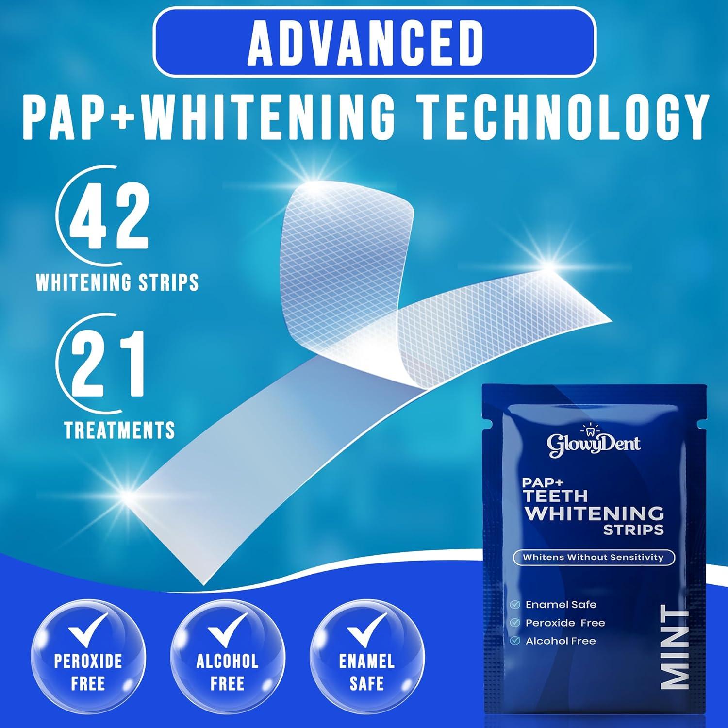 Tiras Blanqueadoras Glowydent - 21 Tratamientos, Libre de Peróxido