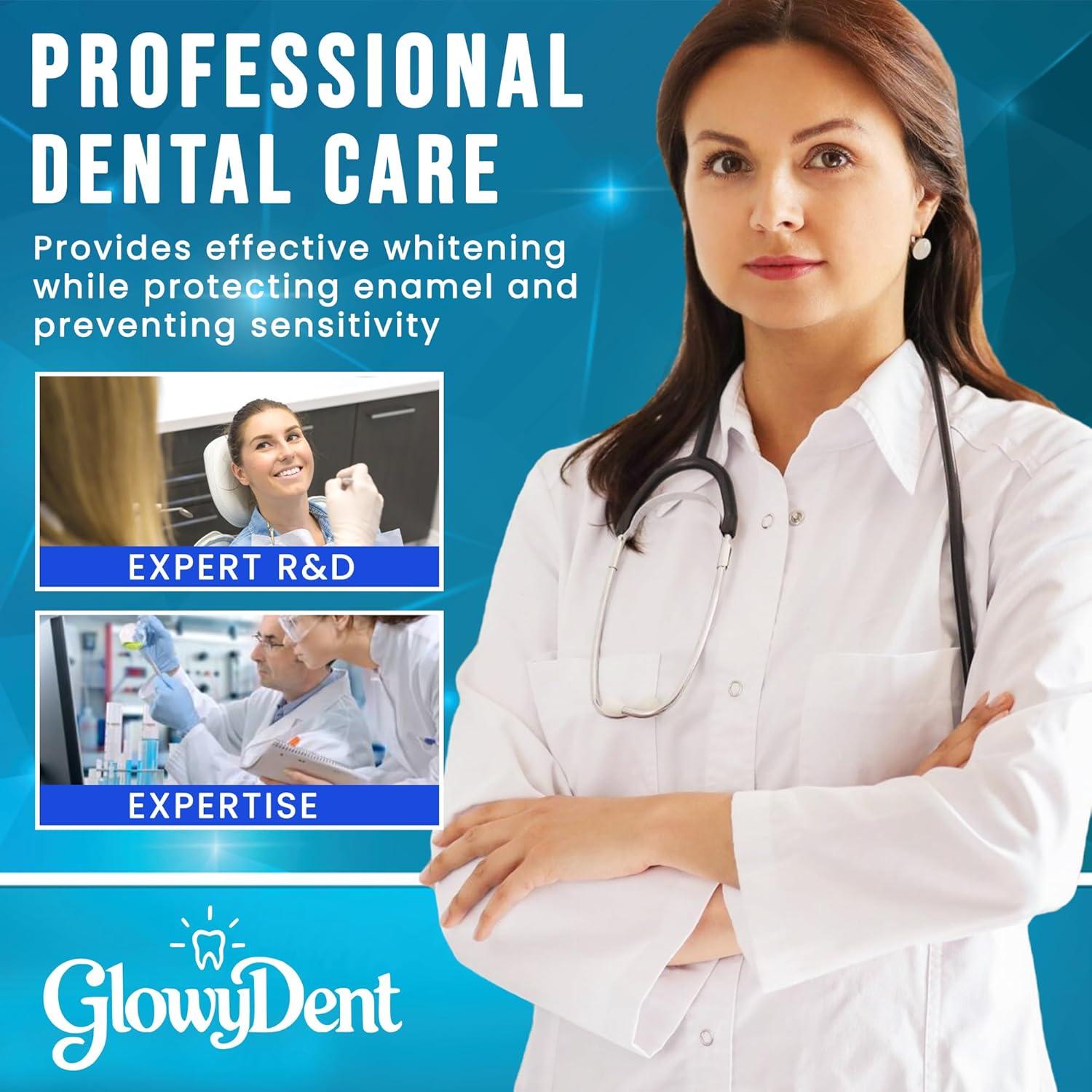 Tiras Blanqueadoras Glowydent - 21 Tratamientos, Libre de Peróxido