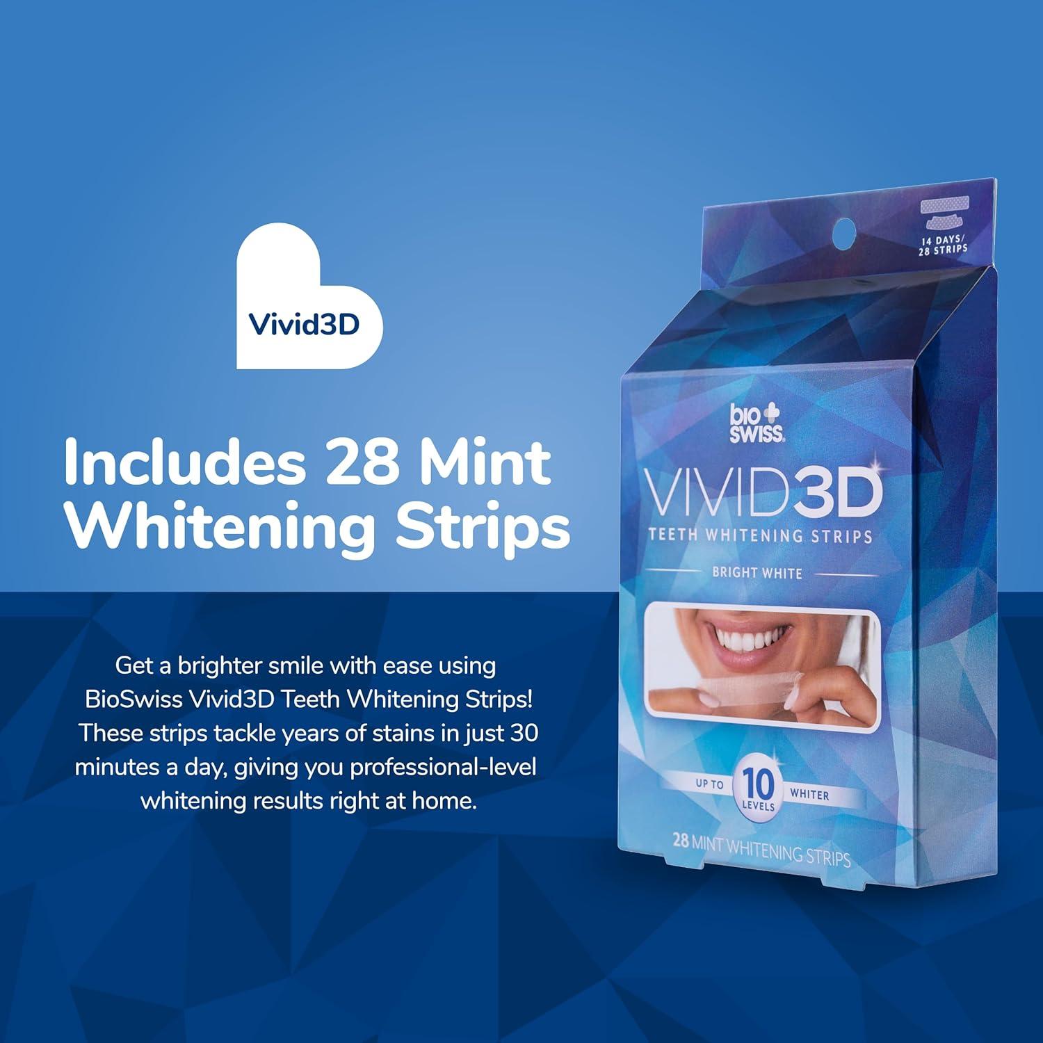 Tiras Blanqueadoras de Dientes BioSwiss Optic Bright 28 Unidades
