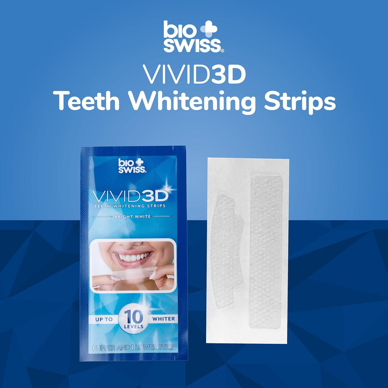 Tiras Blanqueadoras de Dientes BioSwiss Optic Bright 28 Unidades