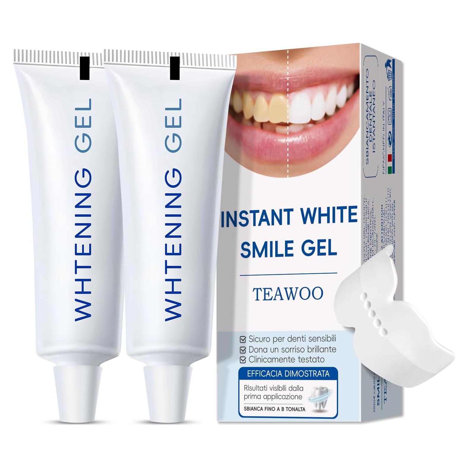 Gel Blanqueador Dental TEAWOO 60ml - Sin Peróxido, Dientes Sensibles