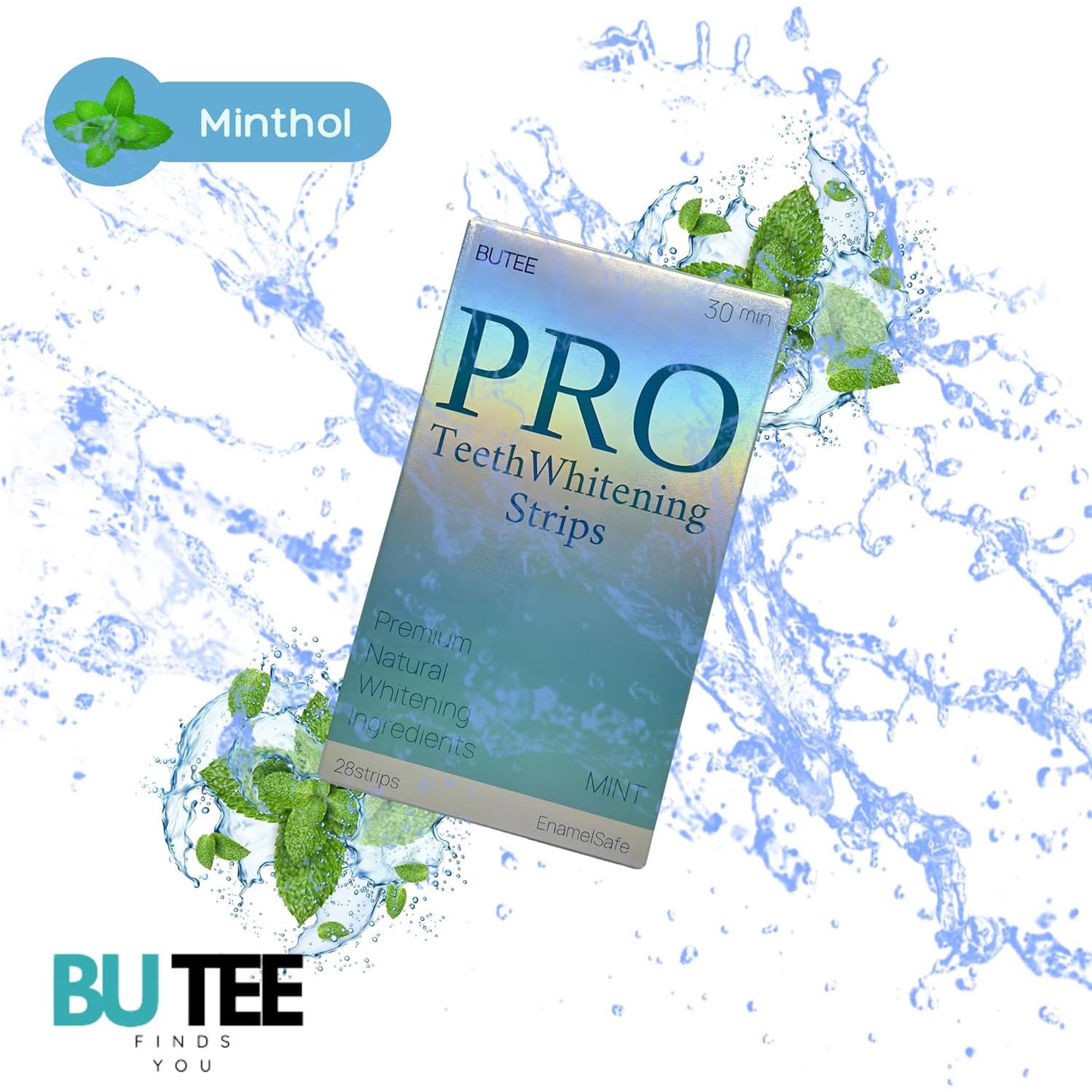 Tiras Blanqueadoras de Dientes BUTEE - 28 Tiras para 14 Tratamientos