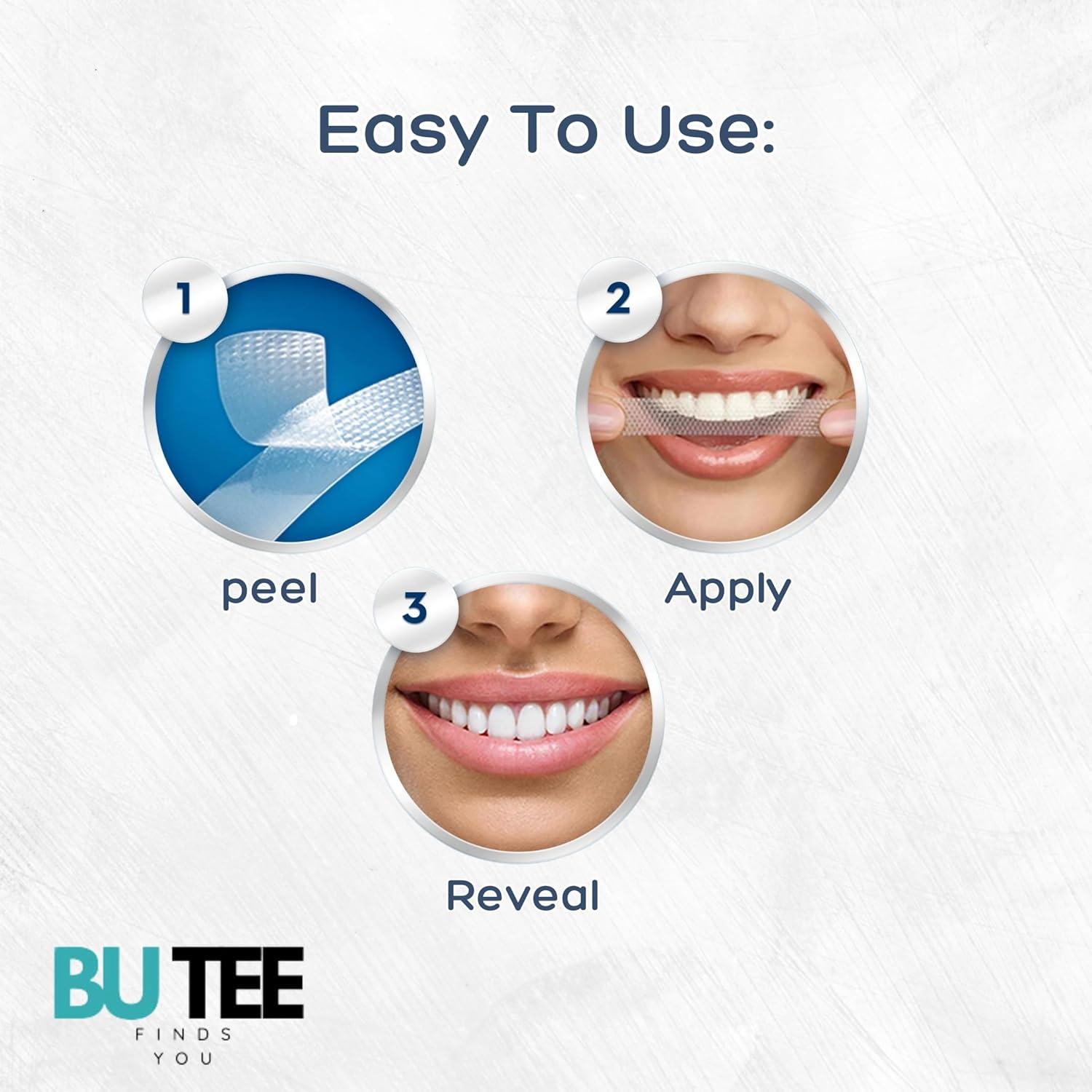 Tiras Blanqueadoras de Dientes BUTEE - 28 Tiras para 14 Tratamientos