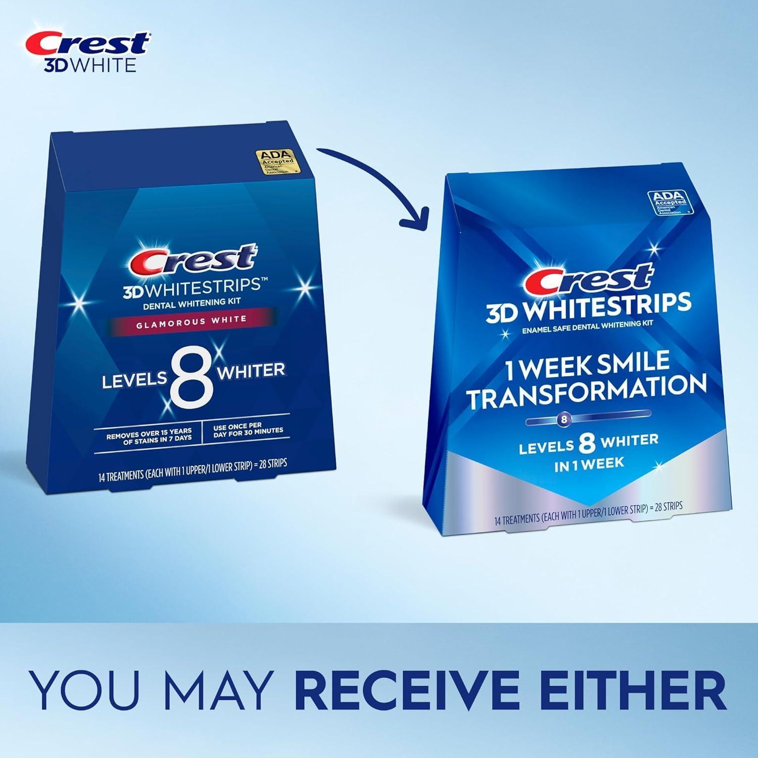 Tiras Blanqueadoras Crest 3D White Glamorous - 28 unidades
