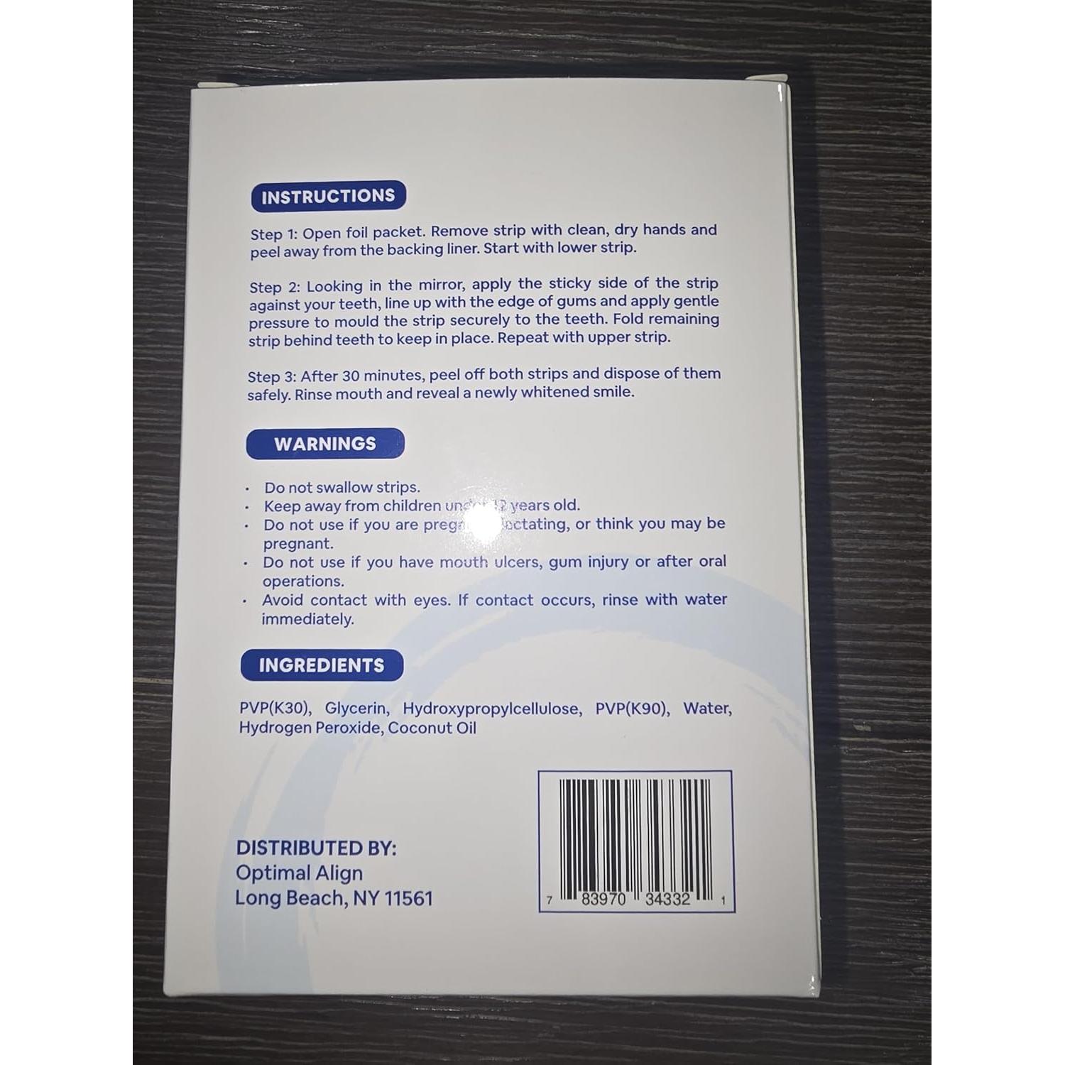 Tiras Blanqueadoras de Dientes WSD Labs - 14 Días para Dientes Sensibles