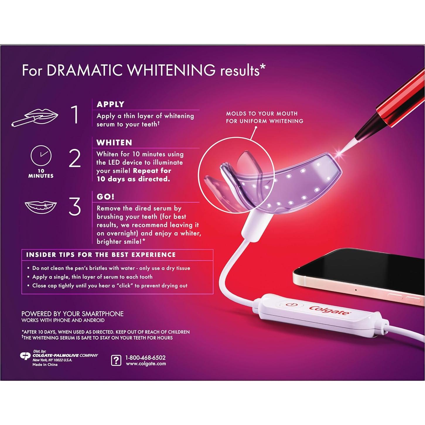 Kit Blanqueamiento Dental Colgate Optic White LED 21 Tratamientos