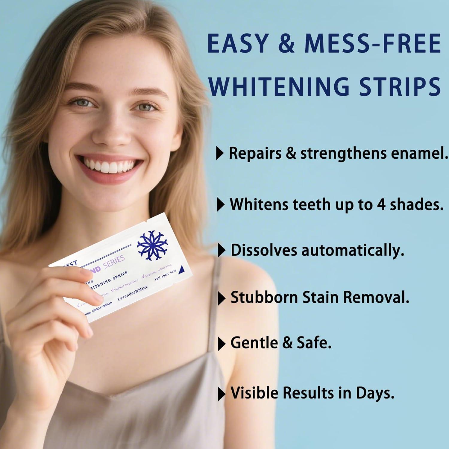 Tiras Blanqueadoras de Dientes ABYST 44 Ct Cuidado Dental Suave