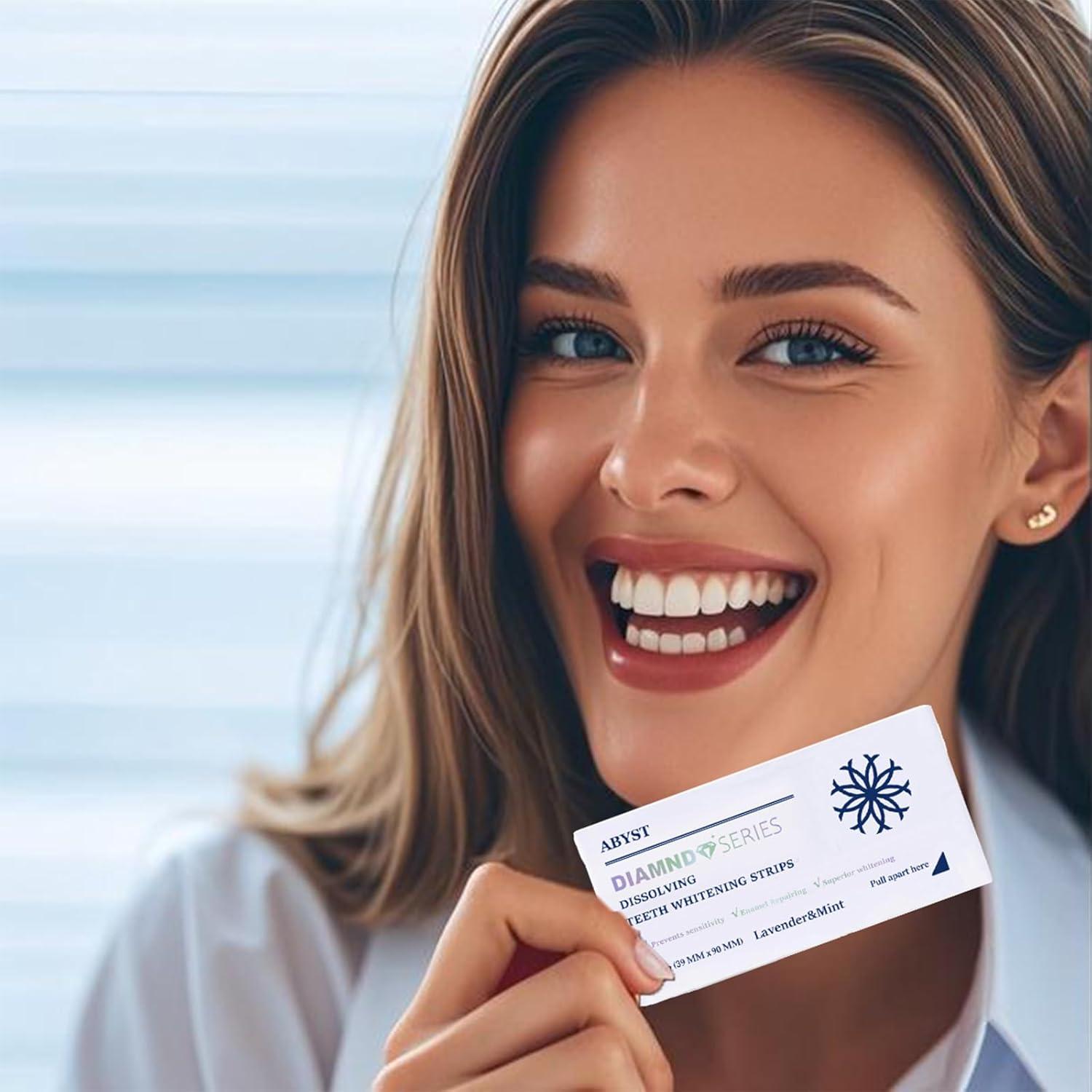 Tiras Blanqueadoras de Dientes ABYST 44 Ct Cuidado Dental Suave