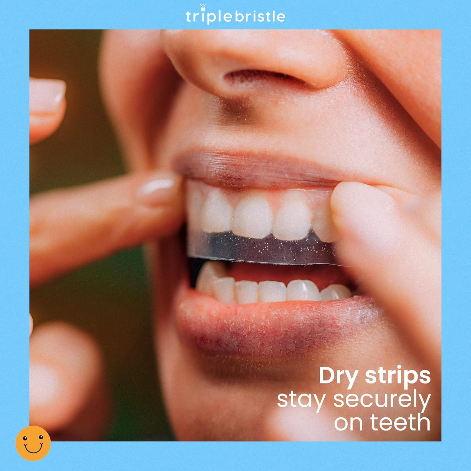 Tiras Blanqueadoras Triple Bristle - 14 Tiras, Sin Sensibilidad