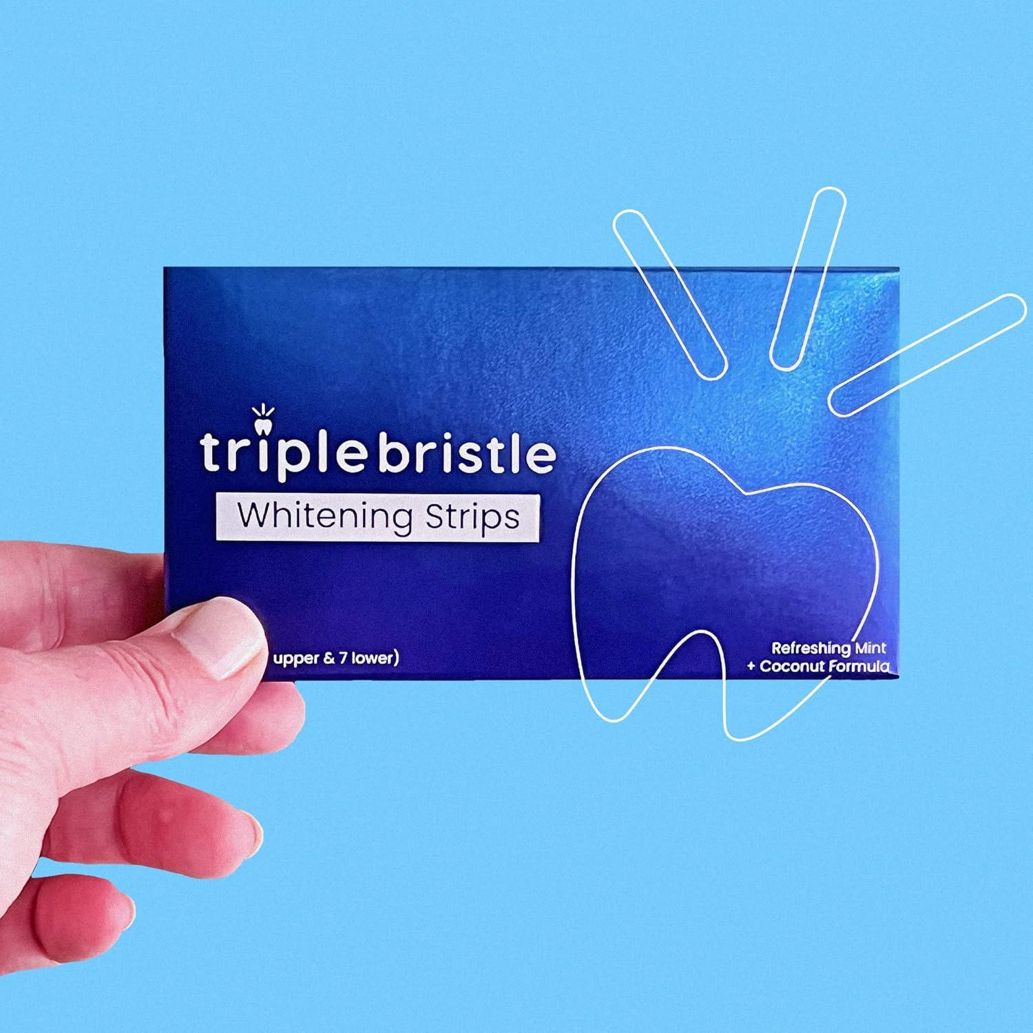 Tiras Blanqueadoras Triple Bristle - 14 Tiras, Sin Sensibilidad