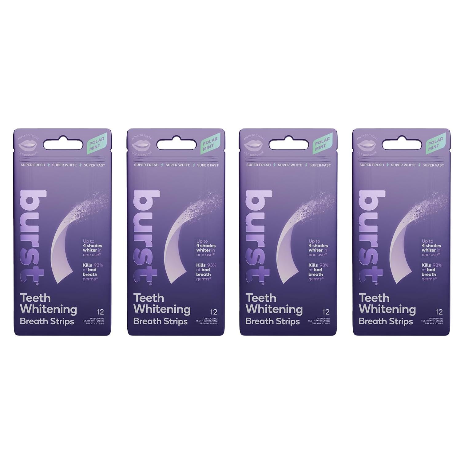 Tiras Blanqueadoras de Aliento Burst Menta Polar 48 Unidades